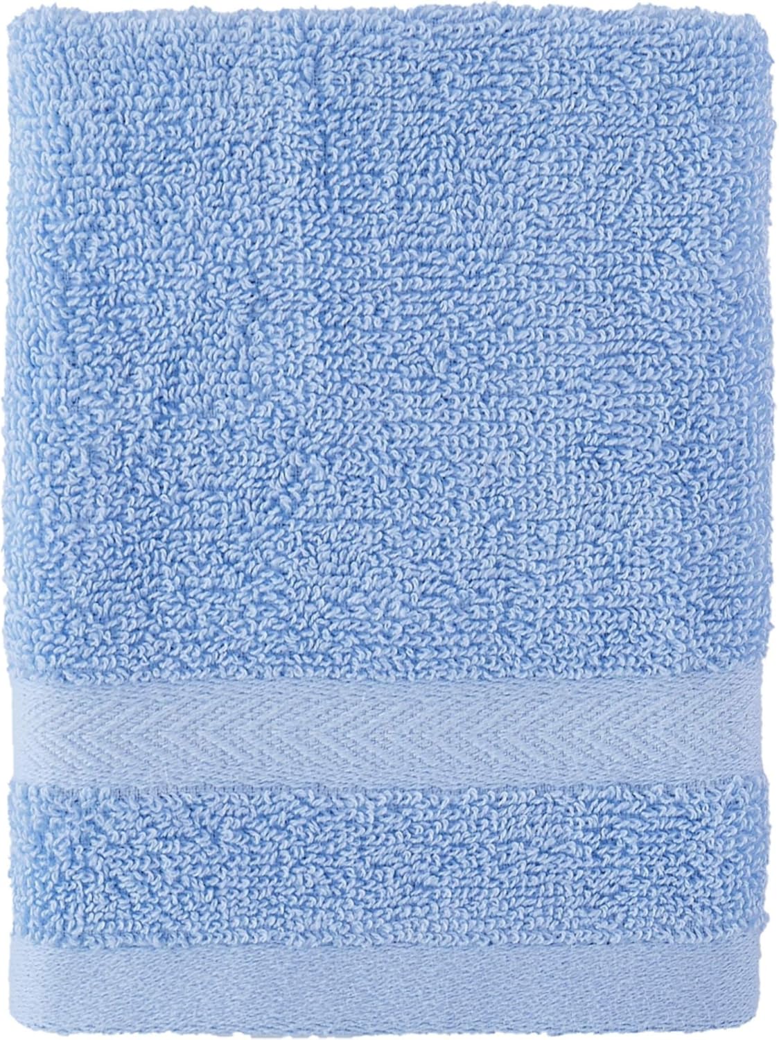 Tommy Hilfiger Modern American Solid Bath Towel, 30 X 54 Inches, 100% Cotton 574 GSM (Steel Grey)