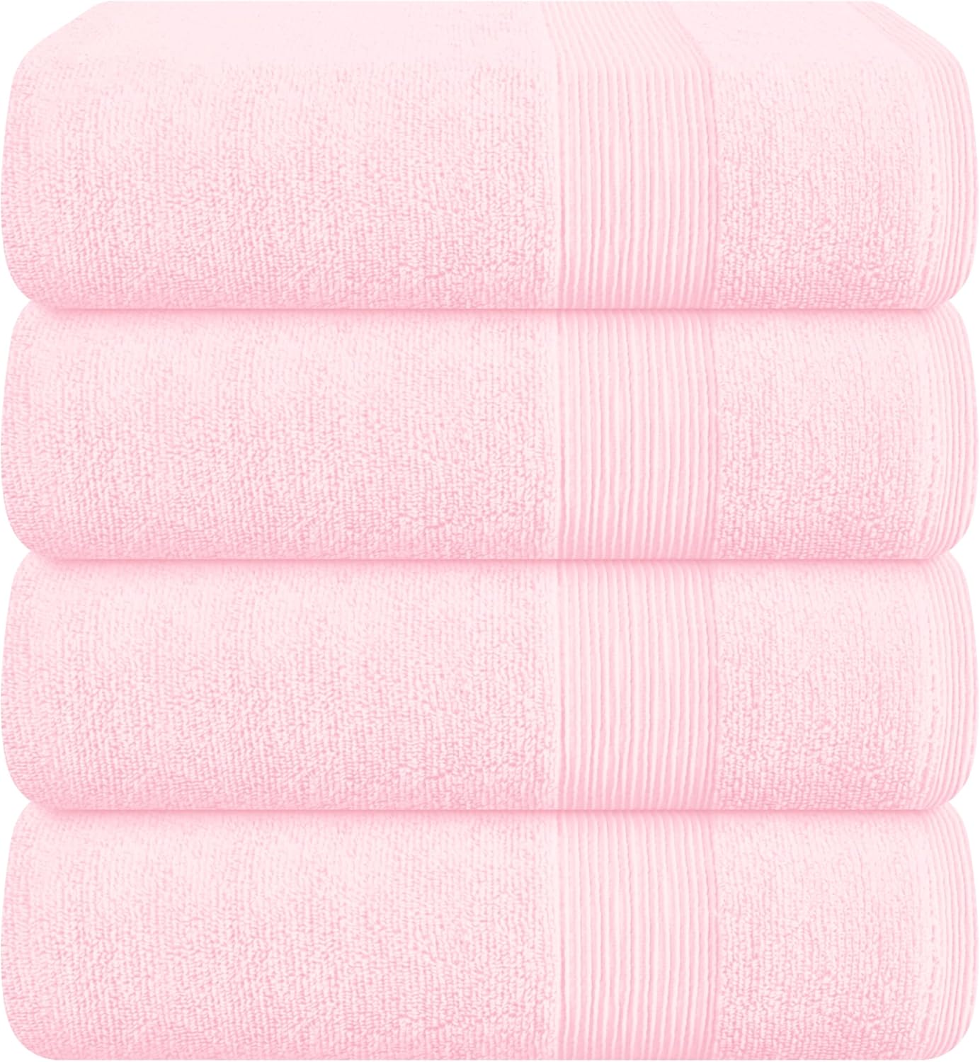 Belizzi Home 4 Pack Bath Towel Set 27x54, 100% Ring Spun Cotton, Ultra Soft Highly Absorbent Machine Washable Hotel Spa Quality Bath Towels for Bathroom, 4 Bath Towels Black