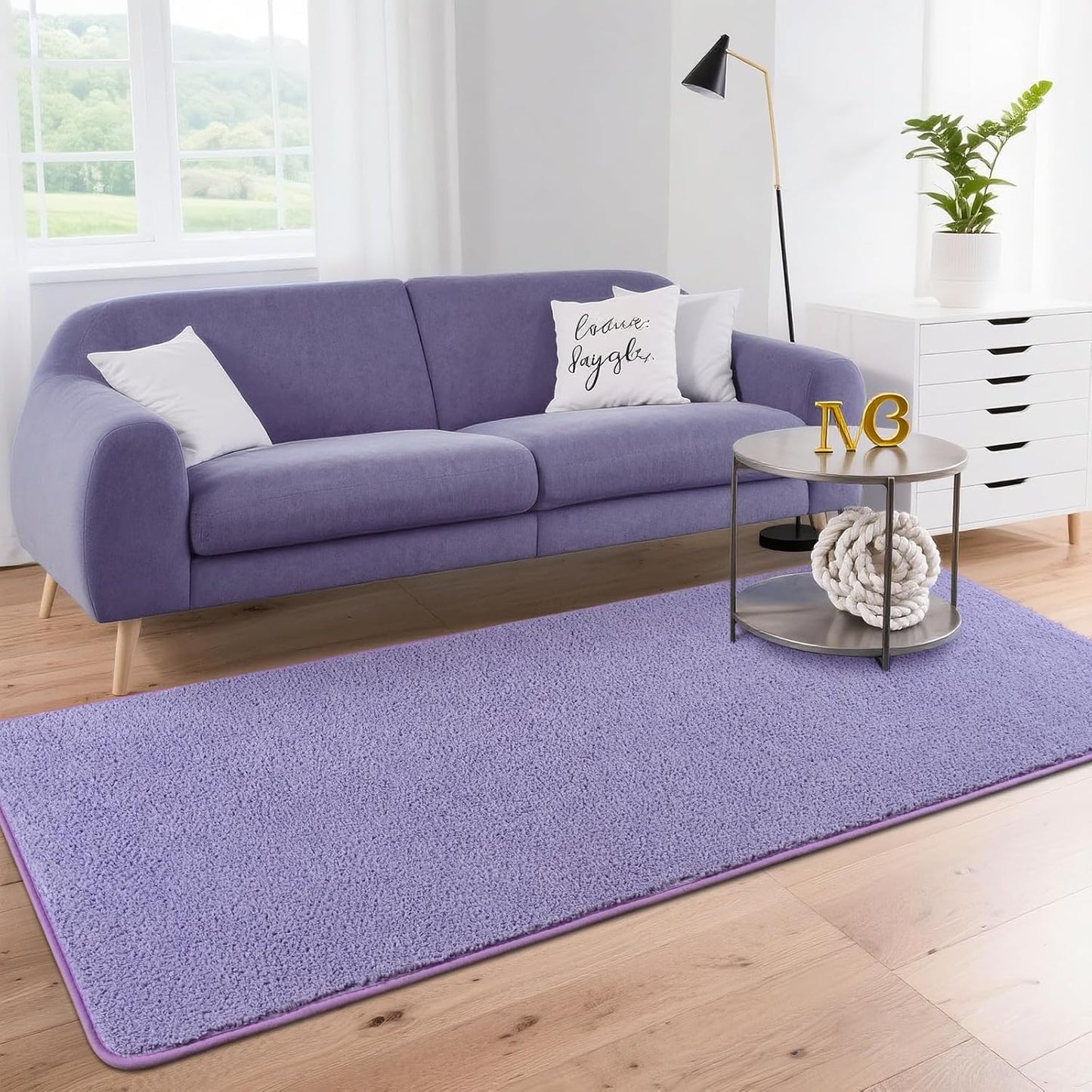 DweIke Modern Area Rugs for Living Room Bedroom, 4x6 Navy Blue Thickened Memory-Foam Throw Carpet, Super Soft Kids Boys Girls Rug, Non-Slip and Washable Carpets for Dorm Nursery Classroom Decor