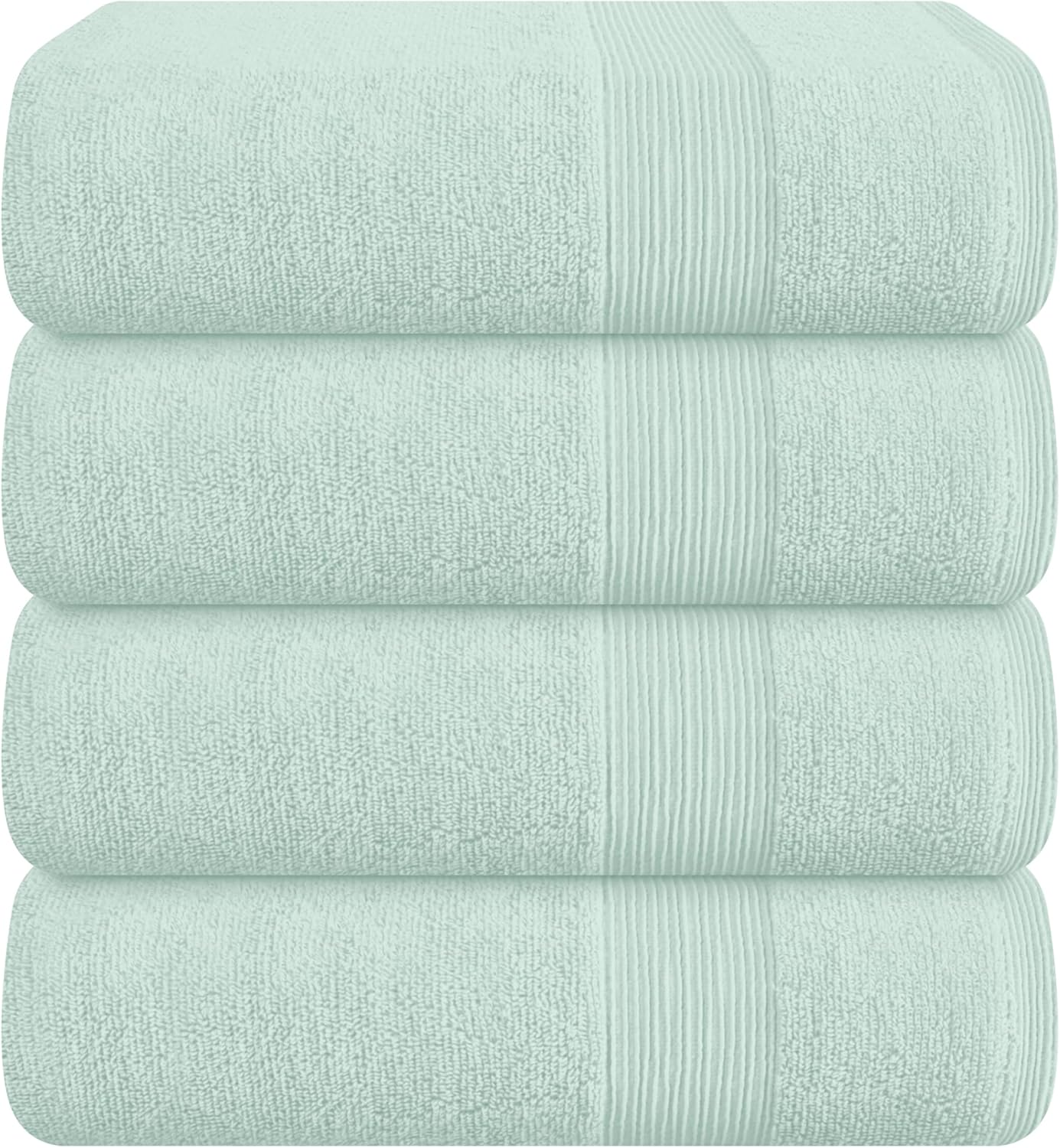 Belizzi Home 4 Pack Bath Towel Set 27x54, 100% Ring Spun Cotton, Ultra Soft Highly Absorbent Machine Washable Hotel Spa Quality Bath Towels for Bathroom, 4 Bath Towels Black