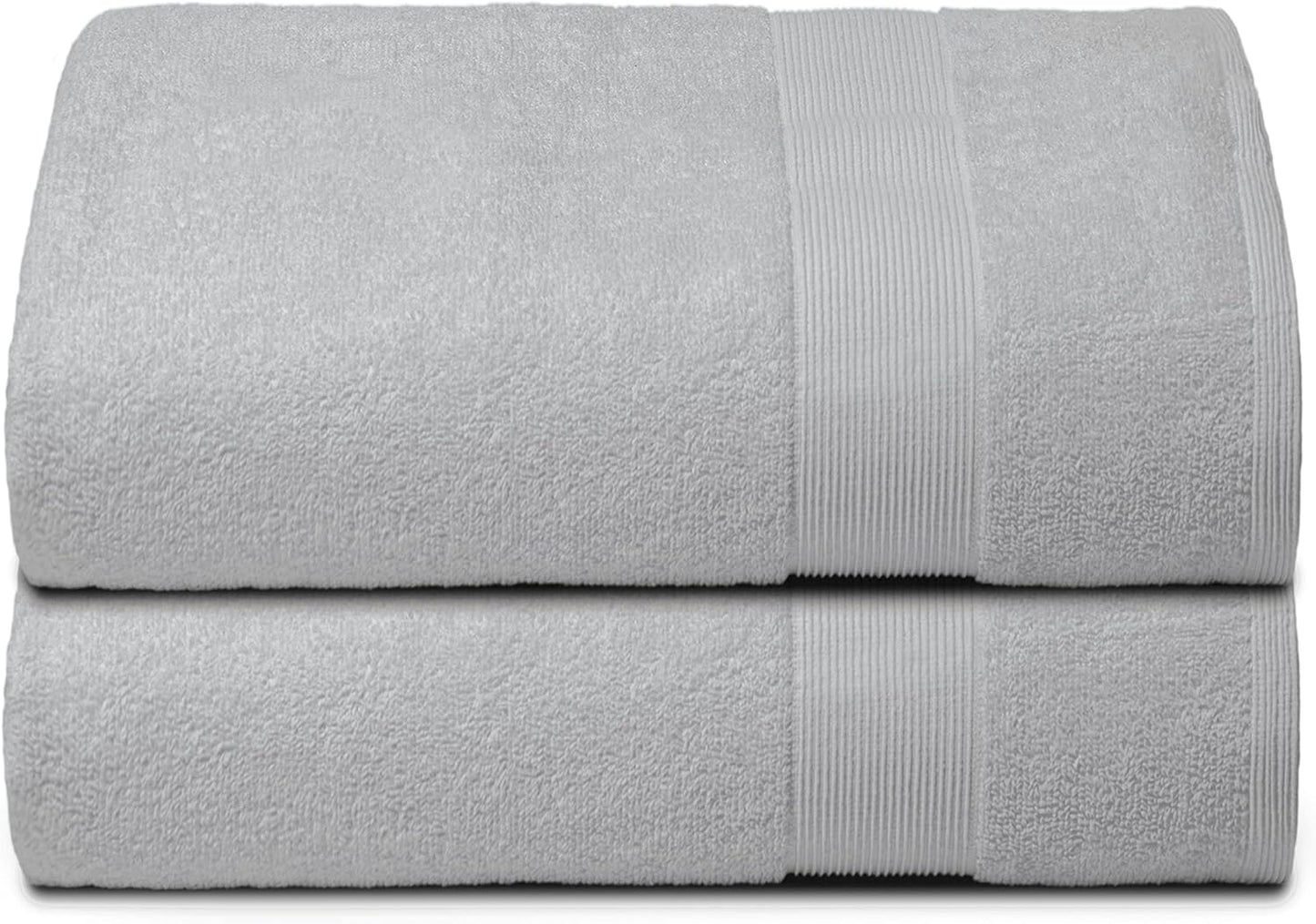 Belizzi Home 4 Pack Bath Towel Set 27x54, 100% Ring Spun Cotton, Ultra Soft Highly Absorbent Machine Washable Hotel Spa Quality Bath Towels for Bathroom, 4 Bath Towels Black