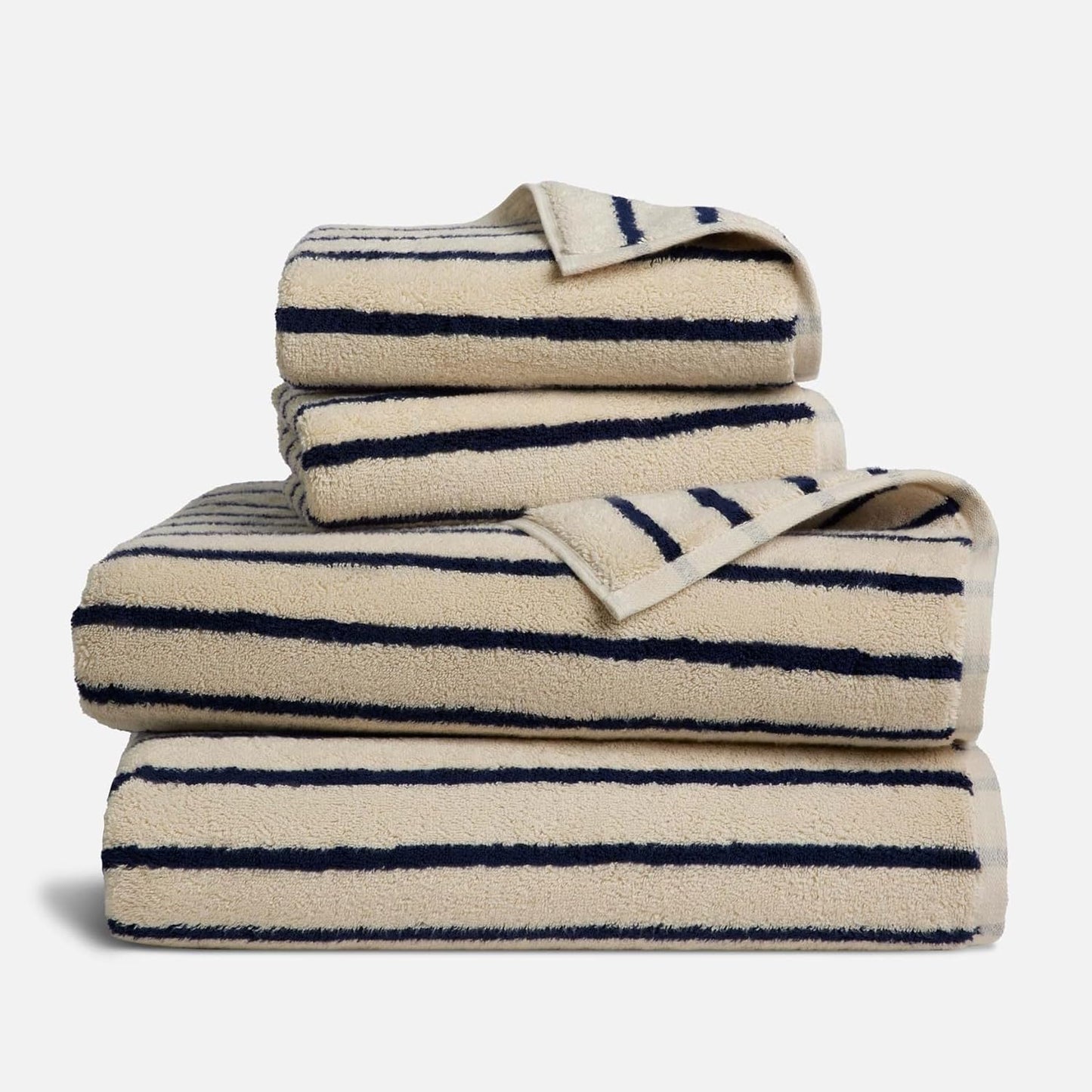 Brooklinen Super-Plush Turkish Cotton Bath Towel Set - Includes 4 Bath Towels Cotton, 820 GSM, Highly Absorbent, Machine Washable, Perfect for Home & Bathroom (Slate Grey)