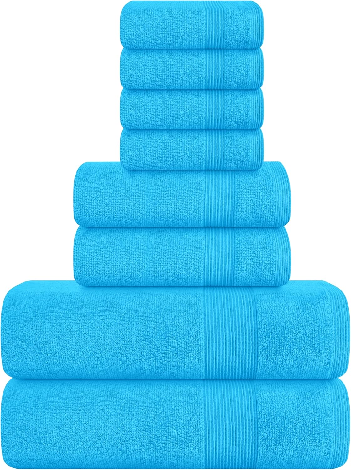 Belizzi Home 4 Pack Bath Towel Set 27x54, 100% Ring Spun Cotton, Ultra Soft Highly Absorbent Machine Washable Hotel Spa Quality Bath Towels for Bathroom, 4 Bath Towels Black