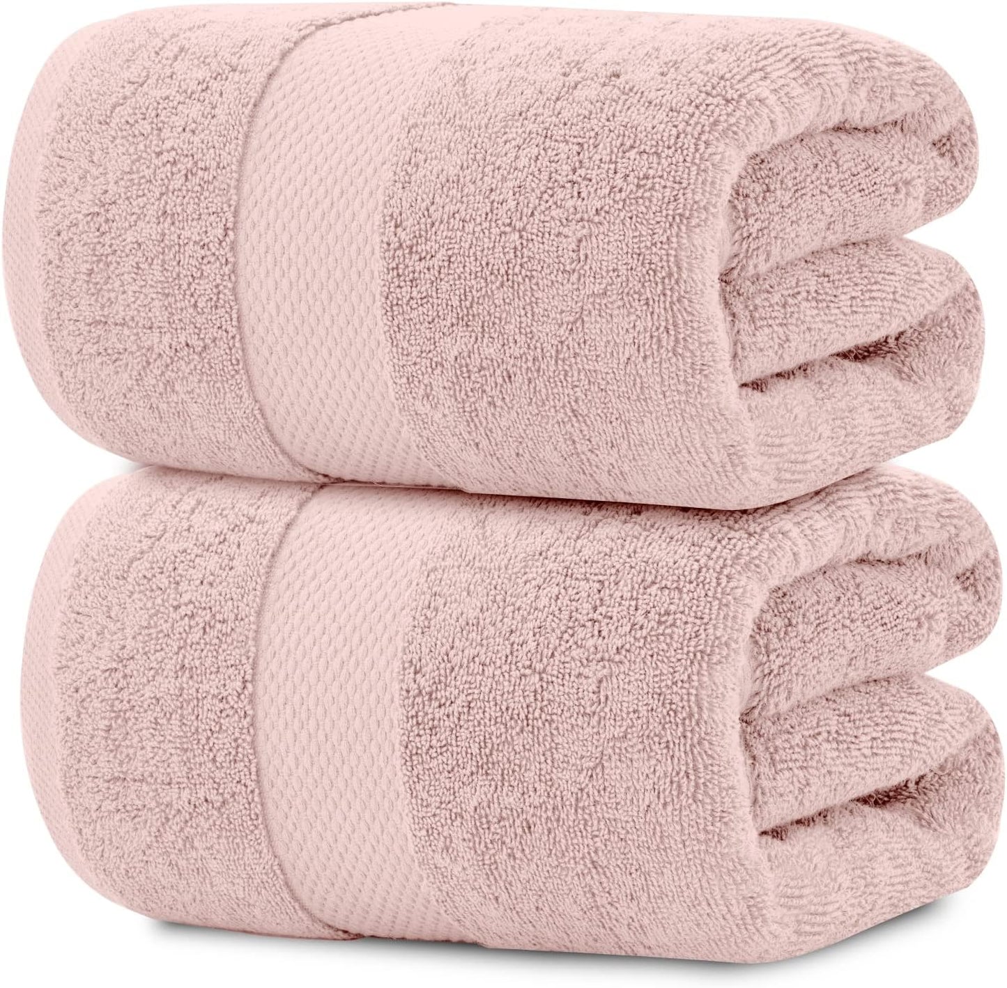 White Classic Luxury Bath Sheets Towels for Adults Extra Large 35x70 Inch - 700 GSM Turkish Cotton, Highly Absorbent | Hotel Collection | 2 Pack