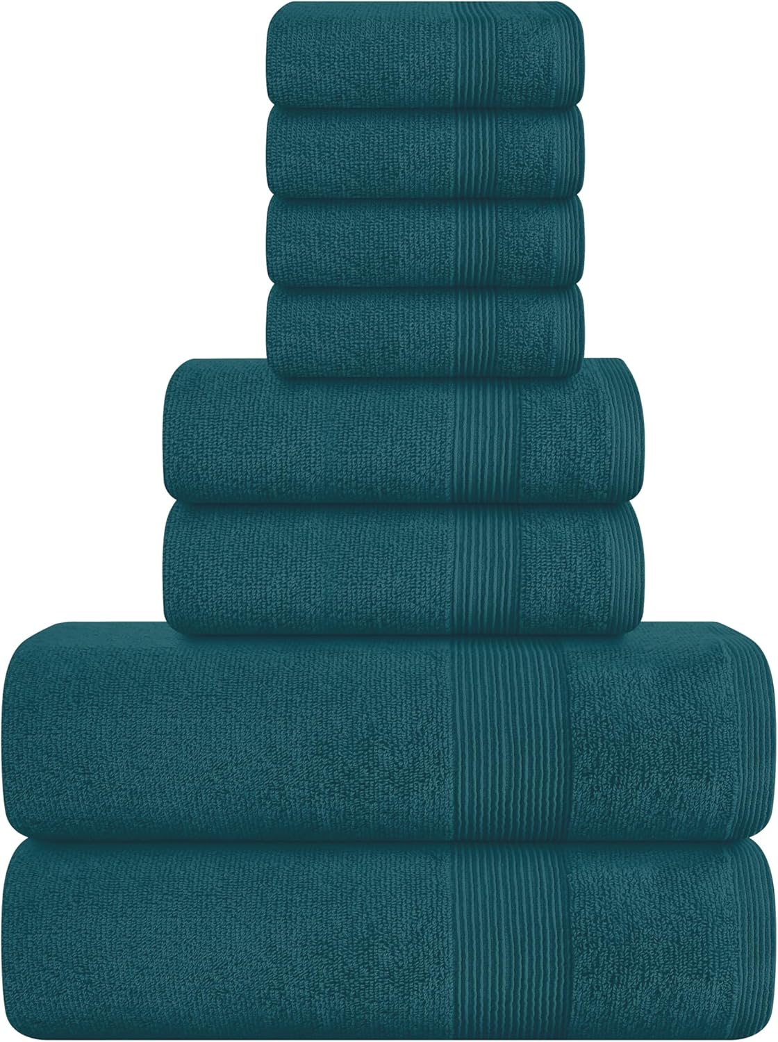 Belizzi Home 4 Pack Bath Towel Set 27x54, 100% Ring Spun Cotton, Ultra Soft Highly Absorbent Machine Washable Hotel Spa Quality Bath Towels for Bathroom, 4 Bath Towels Black