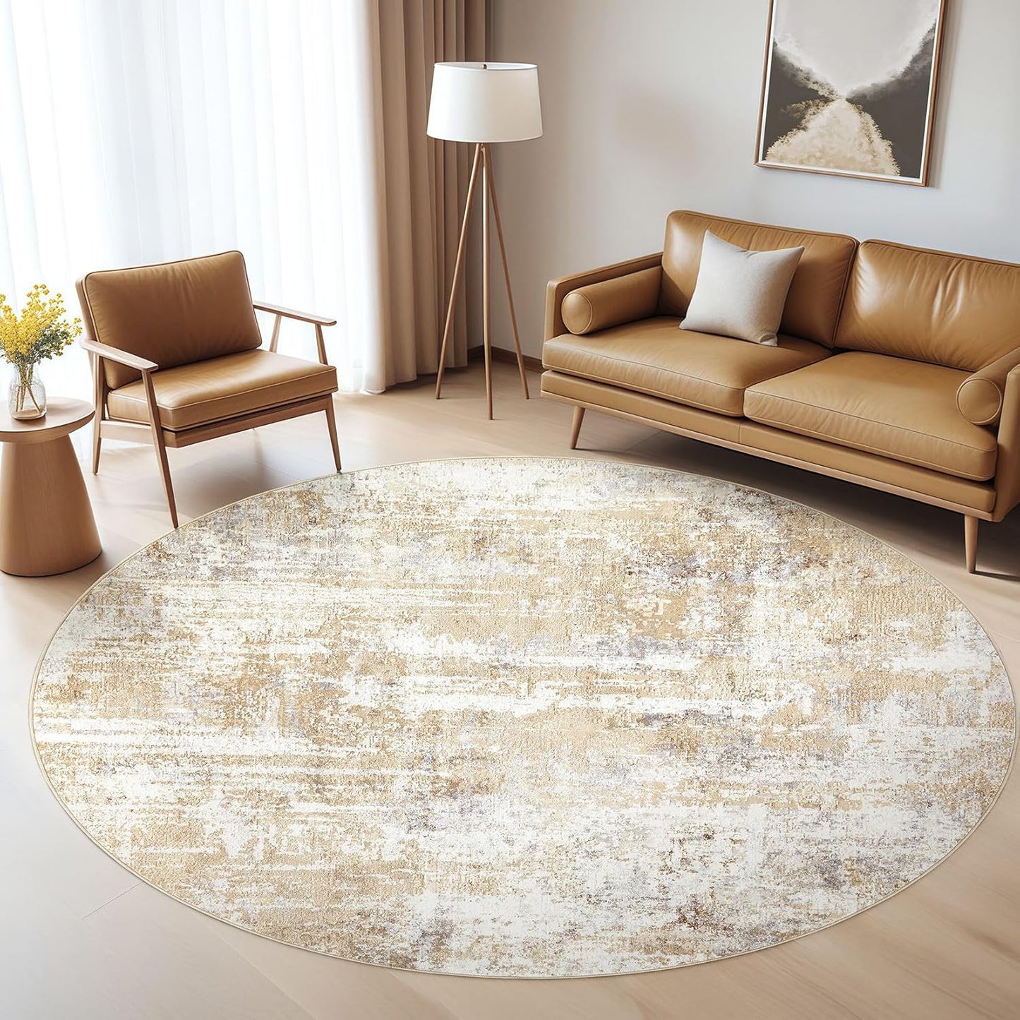 Area Rugs 9x12 Living Room: Washable Large Abstract Modern Soft Rugs Stain Resistant Indoor Floor Non Slip Accent Carpet for Bedroom Nursery Playroom Office Dining Room Dorm Home Decor- Gray Gold