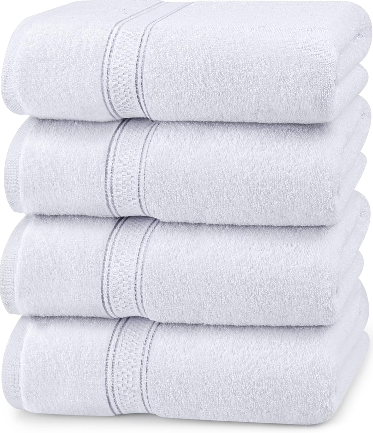 Utopia Towels 4 Pack Premium Bath Towels Set, 27 by 54 Inches, 100% Ring Spun Cotton 600GSM, Lightweight and Highly Absorbent Quick Drying Towels, Perfect for Daily Use, Grey