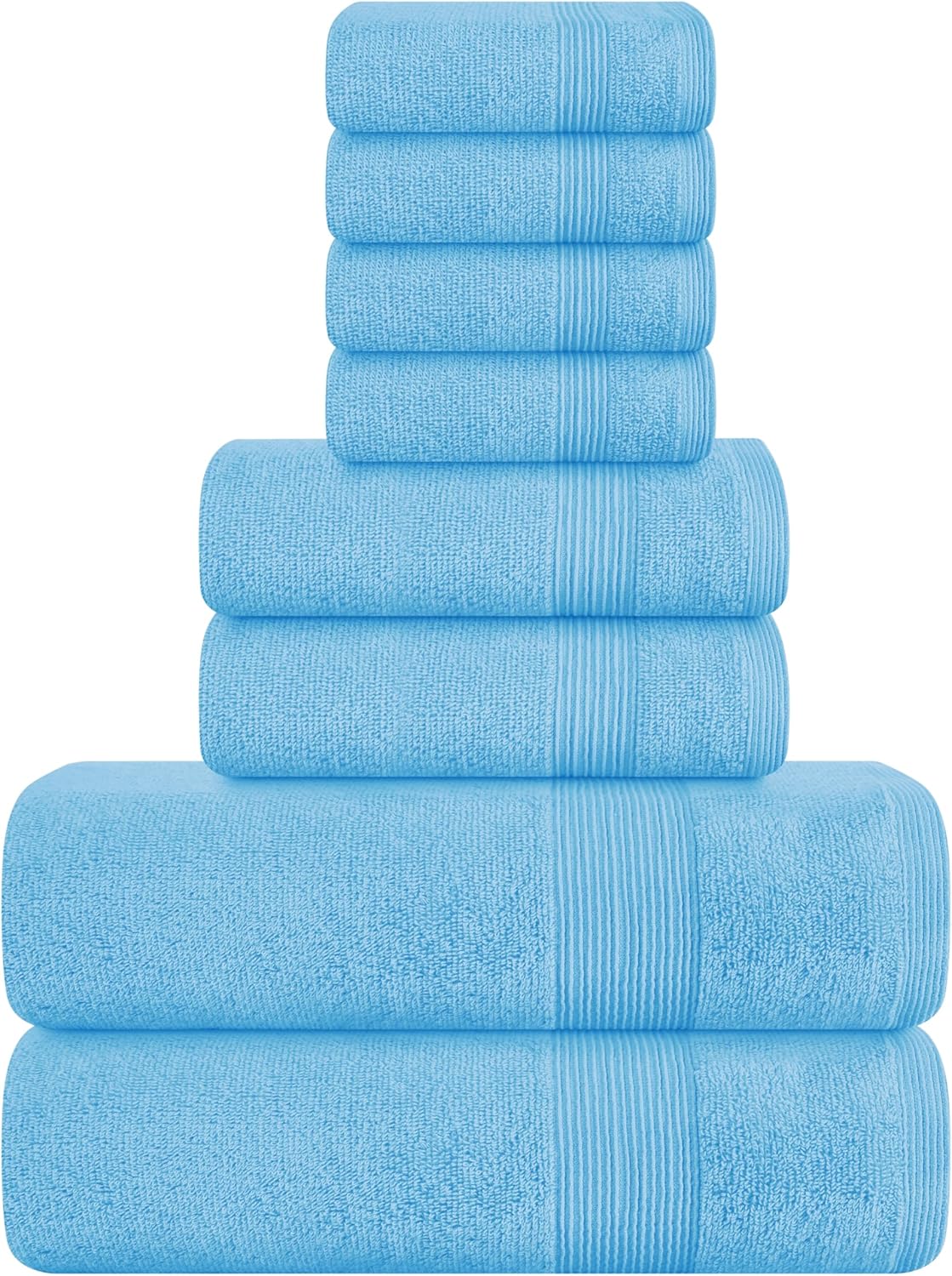 Belizzi Home 4 Pack Bath Towel Set 27x54, 100% Ring Spun Cotton, Ultra Soft Highly Absorbent Machine Washable Hotel Spa Quality Bath Towels for Bathroom, 4 Bath Towels Black