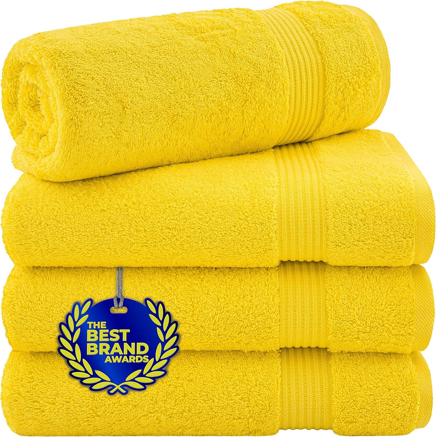Cotton Paradise 6 Piece Towel Set, 100% Cotton Soft Absorbent Turkish Towels for Bathroom, 2 Bath Towels 2 Hand Towels 2 Washcloths, Beige Towel Set