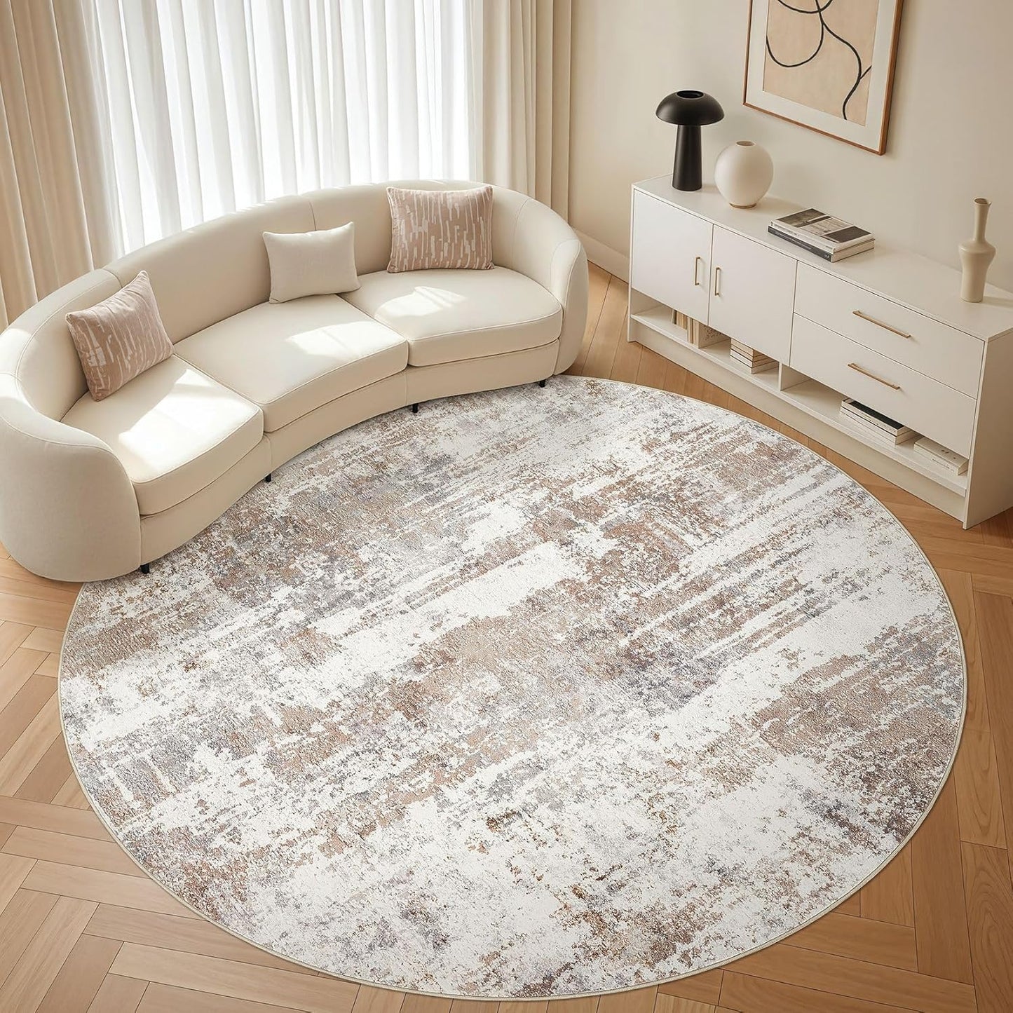 Area Rugs 9x12 Living Room: Washable Large Abstract Modern Soft Rugs Stain Resistant Indoor Floor Non Slip Accent Carpet for Bedroom Nursery Playroom Office Dining Room Dorm Home Decor- Gray Gold