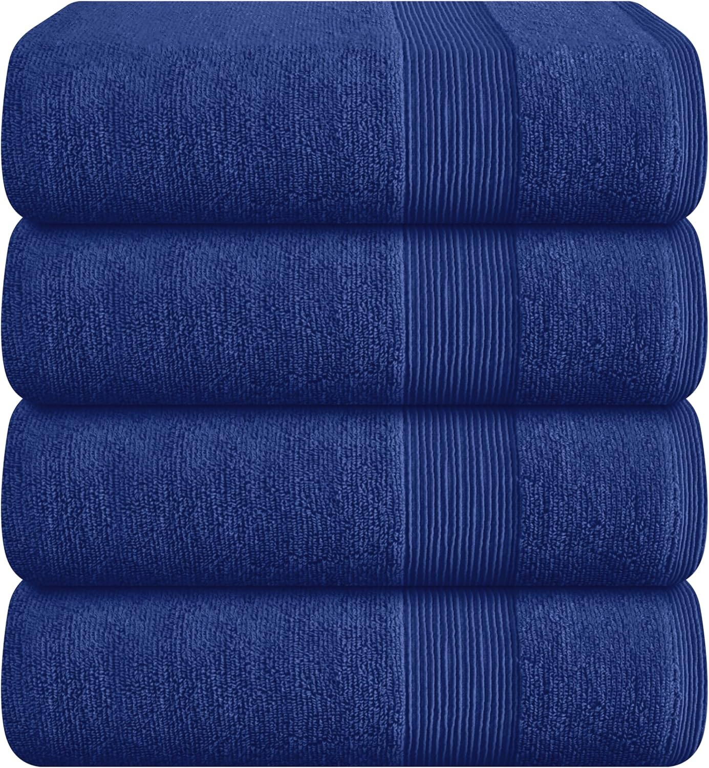 Belizzi Home 4 Pack Bath Towel Set 27x54, 100% Ring Spun Cotton, Ultra Soft Highly Absorbent Machine Washable Hotel Spa Quality Bath Towels for Bathroom, 4 Bath Towels Black