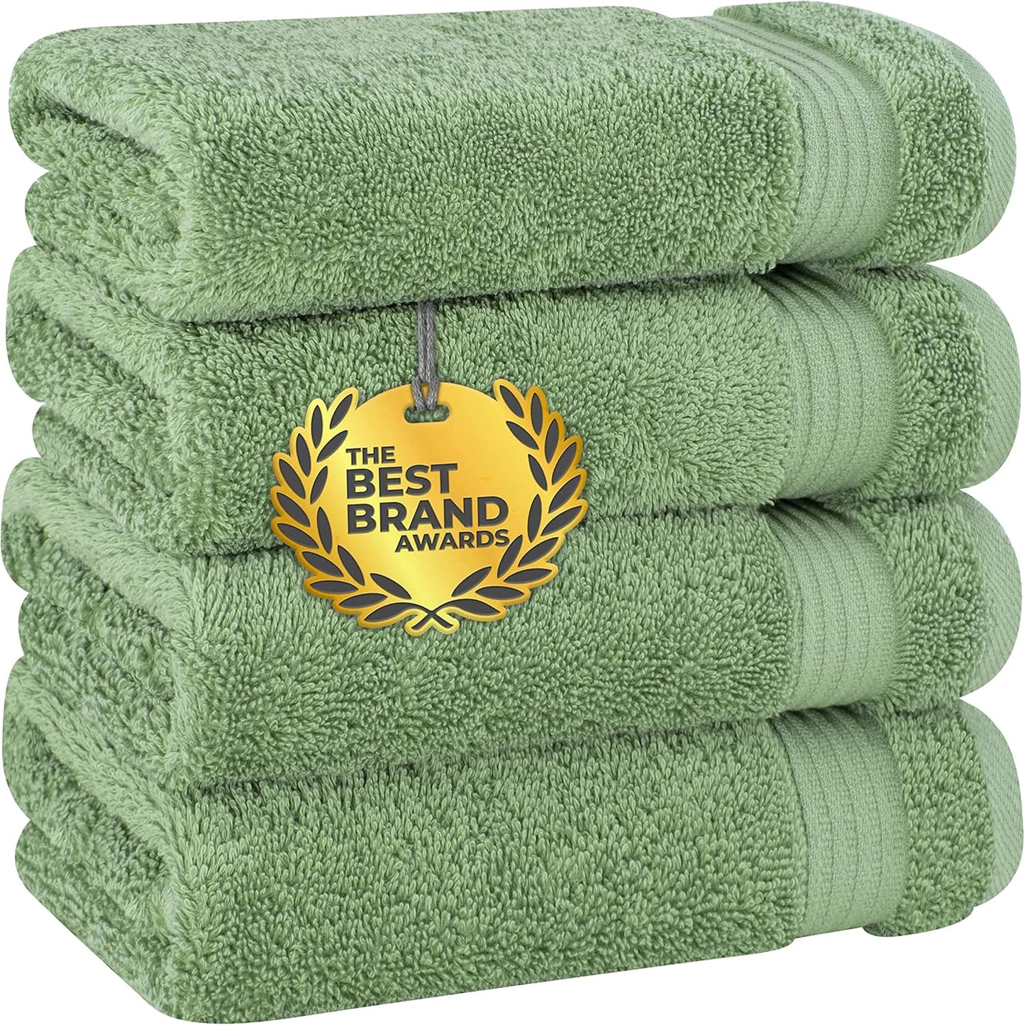 Cotton Paradise 6 Piece Towel Set, 100% Cotton Soft Absorbent Turkish Towels for Bathroom, 2 Bath Towels 2 Hand Towels 2 Washcloths, Beige Towel Set
