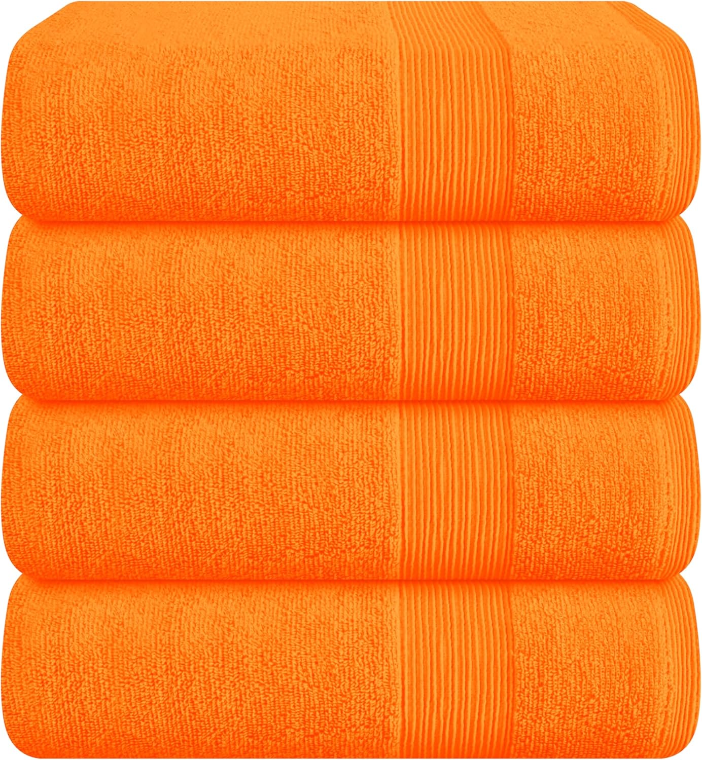 Belizzi Home 4 Pack Bath Towel Set 27x54, 100% Ring Spun Cotton, Ultra Soft Highly Absorbent Machine Washable Hotel Spa Quality Bath Towels for Bathroom, 4 Bath Towels Black