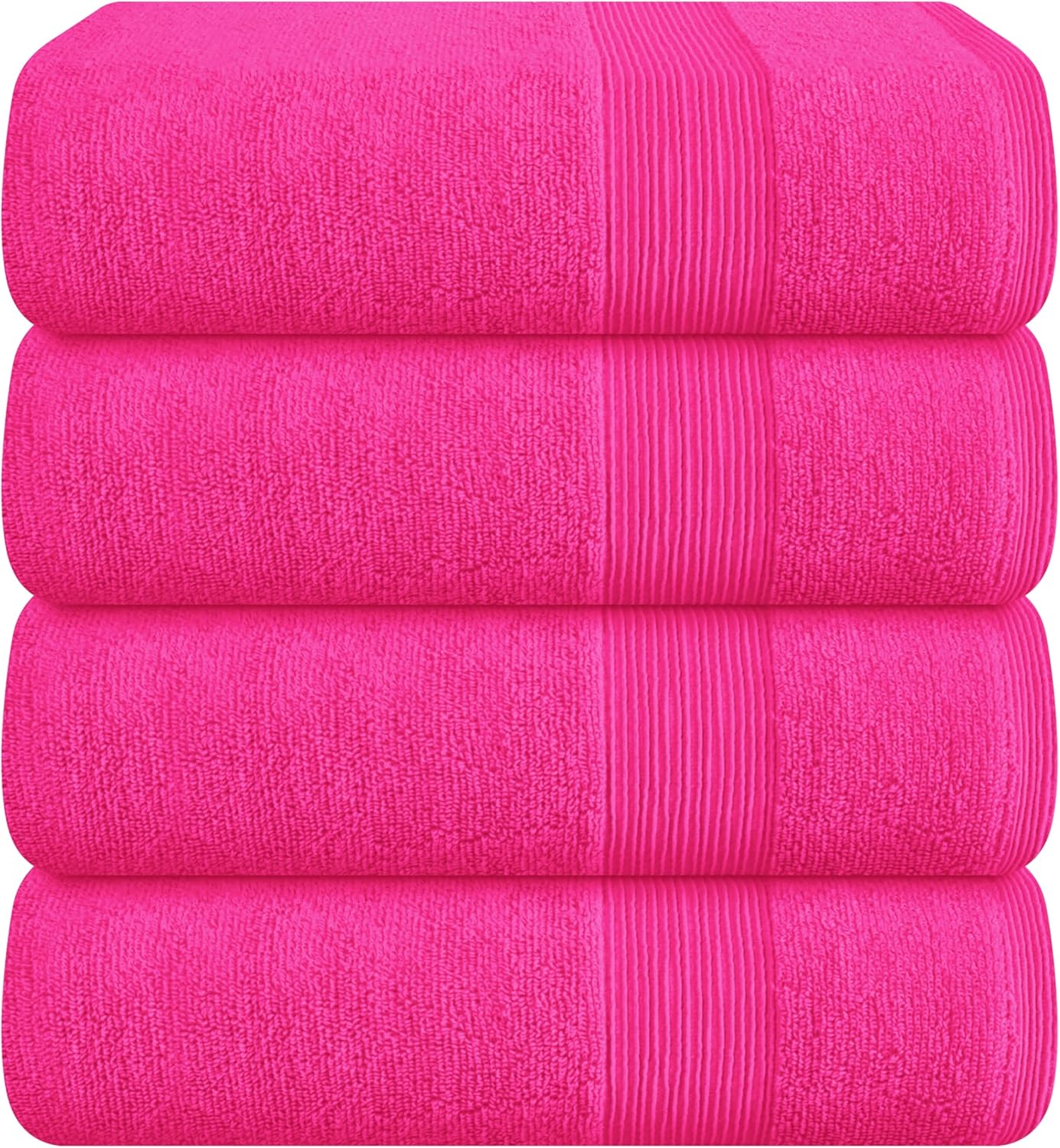 Belizzi Home 4 Pack Bath Towel Set 27x54, 100% Ring Spun Cotton, Ultra Soft Highly Absorbent Machine Washable Hotel Spa Quality Bath Towels for Bathroom, 4 Bath Towels Black