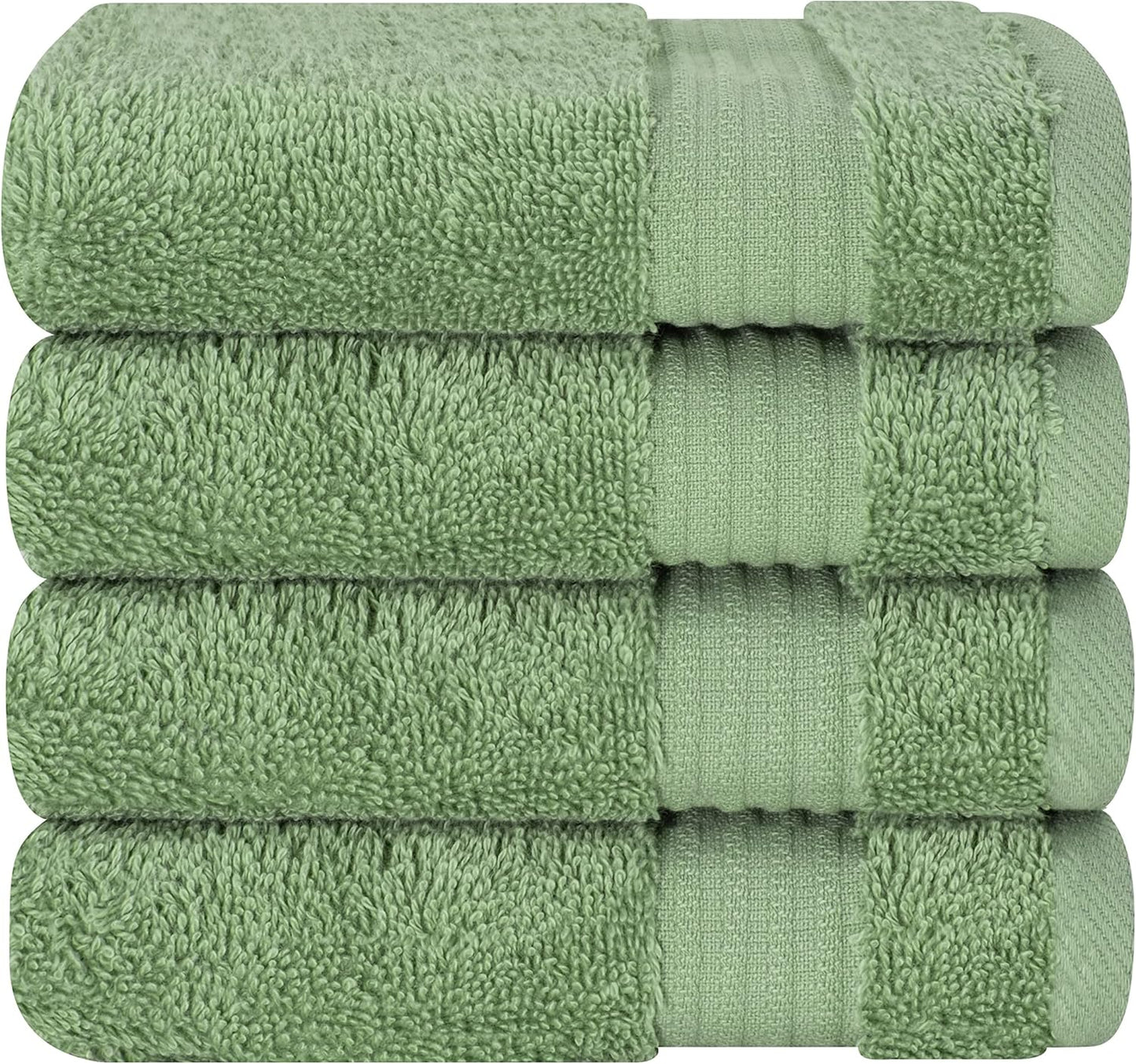 Cotton Paradise 6 Piece Towel Set, 100% Cotton Soft Absorbent Turkish Towels for Bathroom, 2 Bath Towels 2 Hand Towels 2 Washcloths, Beige Towel Set