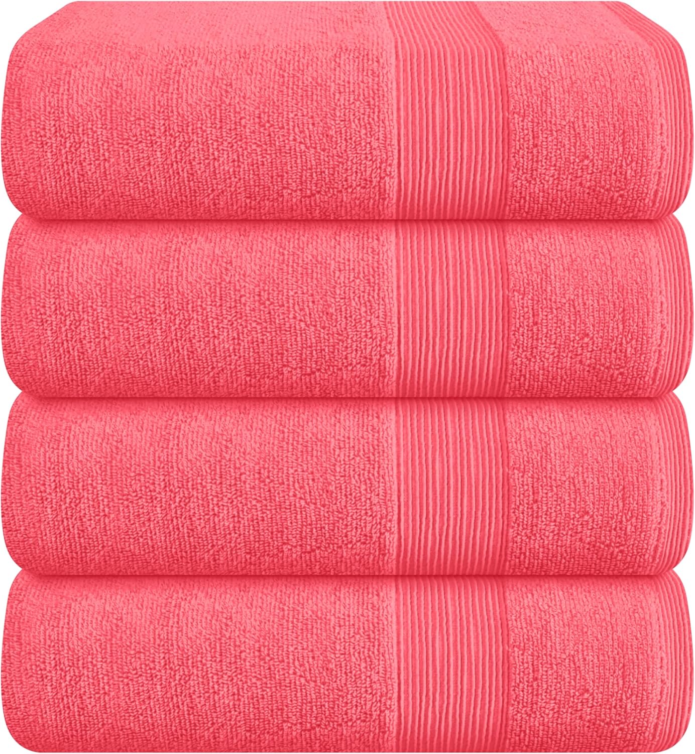 Belizzi Home 4 Pack Bath Towel Set 27x54, 100% Ring Spun Cotton, Ultra Soft Highly Absorbent Machine Washable Hotel Spa Quality Bath Towels for Bathroom, 4 Bath Towels Black