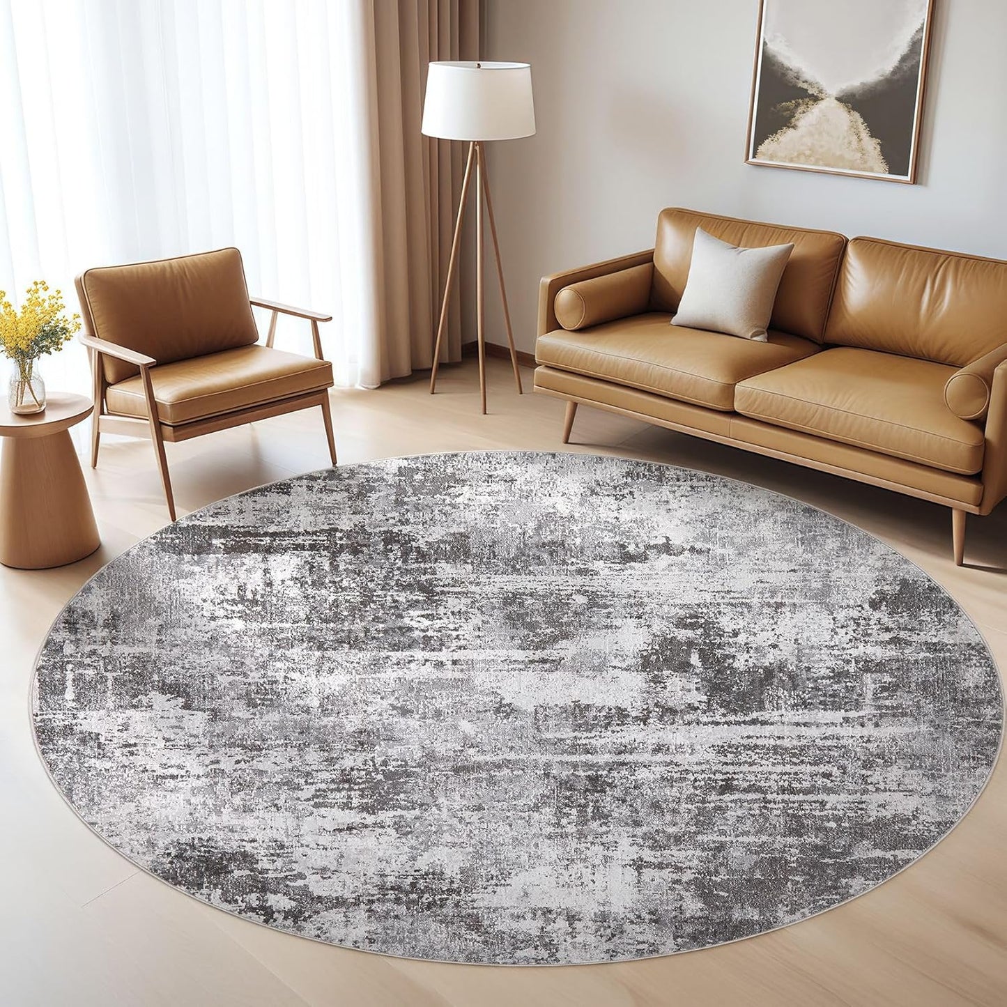 Area Rugs 9x12 Living Room: Washable Large Abstract Modern Soft Rugs Stain Resistant Indoor Floor Non Slip Accent Carpet for Bedroom Nursery Playroom Office Dining Room Dorm Home Decor- Gray Gold