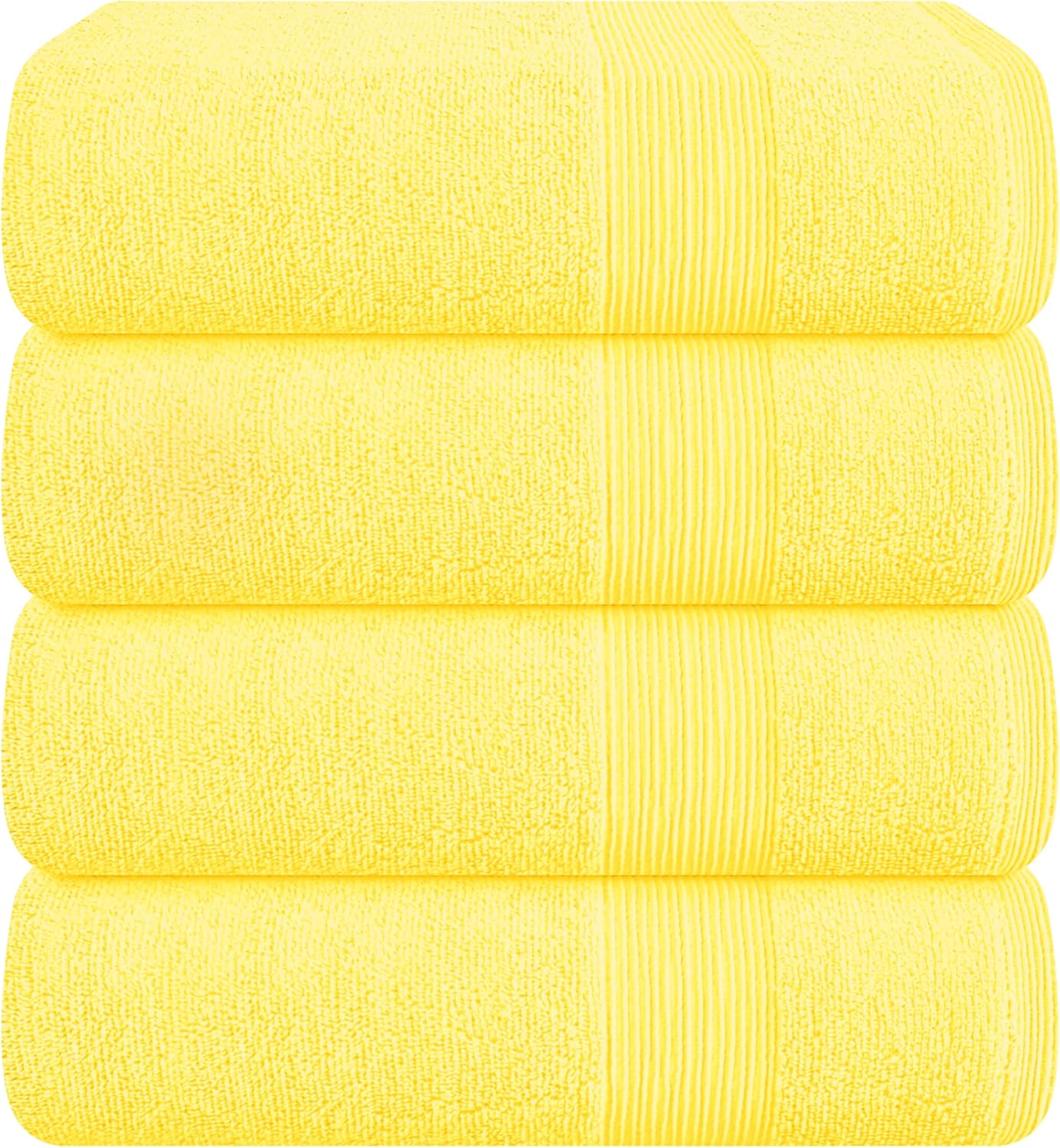 Belizzi Home 4 Pack Bath Towel Set 27x54, 100% Ring Spun Cotton, Ultra Soft Highly Absorbent Machine Washable Hotel Spa Quality Bath Towels for Bathroom, 4 Bath Towels Black