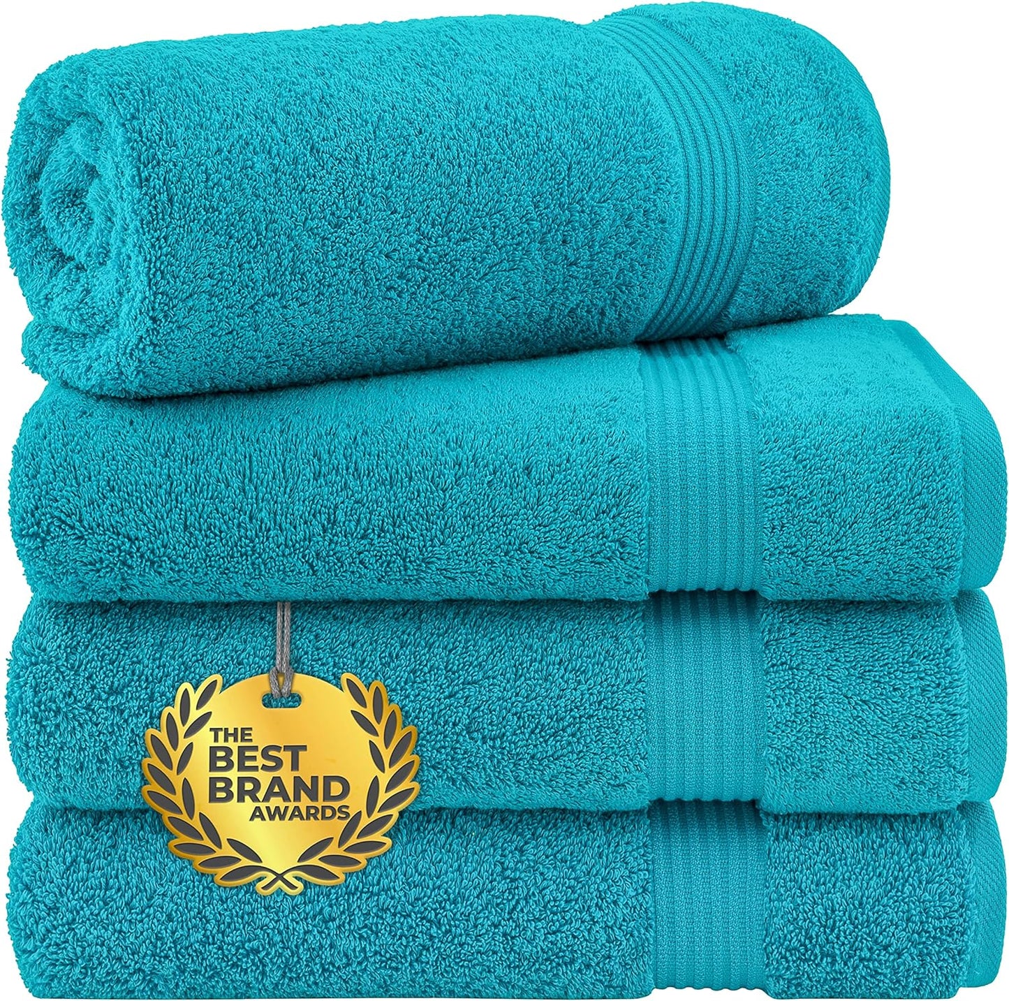 Cotton Paradise 6 Piece Towel Set, 100% Cotton Soft Absorbent Turkish Towels for Bathroom, 2 Bath Towels 2 Hand Towels 2 Washcloths, Beige Towel Set