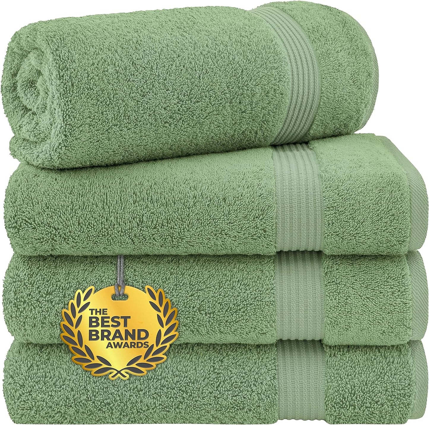 Cotton Paradise 6 Piece Towel Set, 100% Cotton Soft Absorbent Turkish Towels for Bathroom, 2 Bath Towels 2 Hand Towels 2 Washcloths, Beige Towel Set