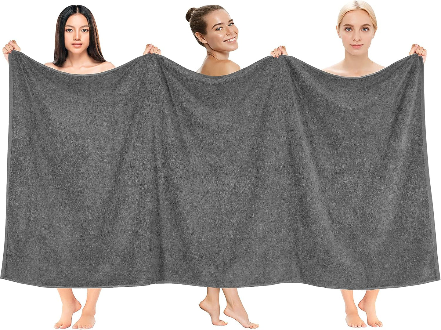 Cotton Paradise 6 Piece Towel Set, 100% Cotton Soft Absorbent Turkish Towels for Bathroom, 2 Bath Towels 2 Hand Towels 2 Washcloths, Beige Towel Set