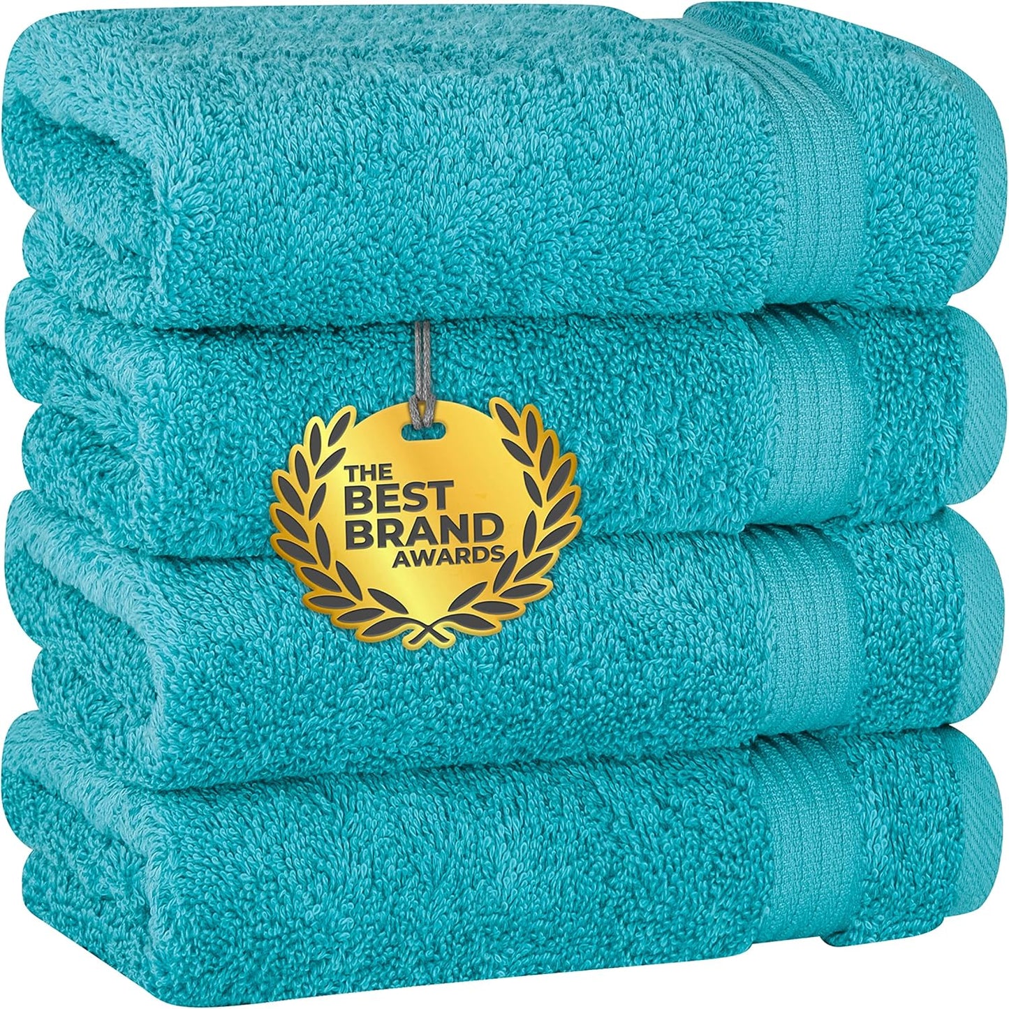Cotton Paradise 6 Piece Towel Set, 100% Cotton Soft Absorbent Turkish Towels for Bathroom, 2 Bath Towels 2 Hand Towels 2 Washcloths, Beige Towel Set