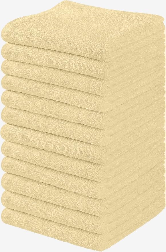 Towel and Linen Mart 100% Cotton 6 Pack Bath Towel Set, Quick Dry, Super Absorbent, Light Weight, Soft, (27 x 54 Pack of 6) Beige, White, Grey, Sky Blue, SAGE Green, Navy
