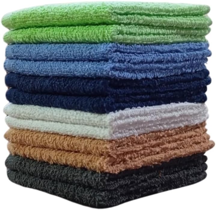 Towel and Linen Mart 100% Cotton 6 Pack Bath Towel Set, Quick Dry, Super Absorbent, Light Weight, Soft, (27 x 54 Pack of 6) Beige, White, Grey, Sky Blue, SAGE Green, Navy