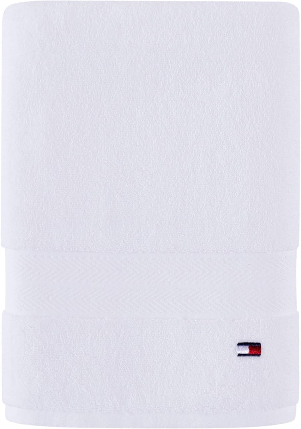 Tommy Hilfiger Modern American Solid Bath Towel, 30 X 54 Inches, 100% Cotton 574 GSM (Steel Grey)