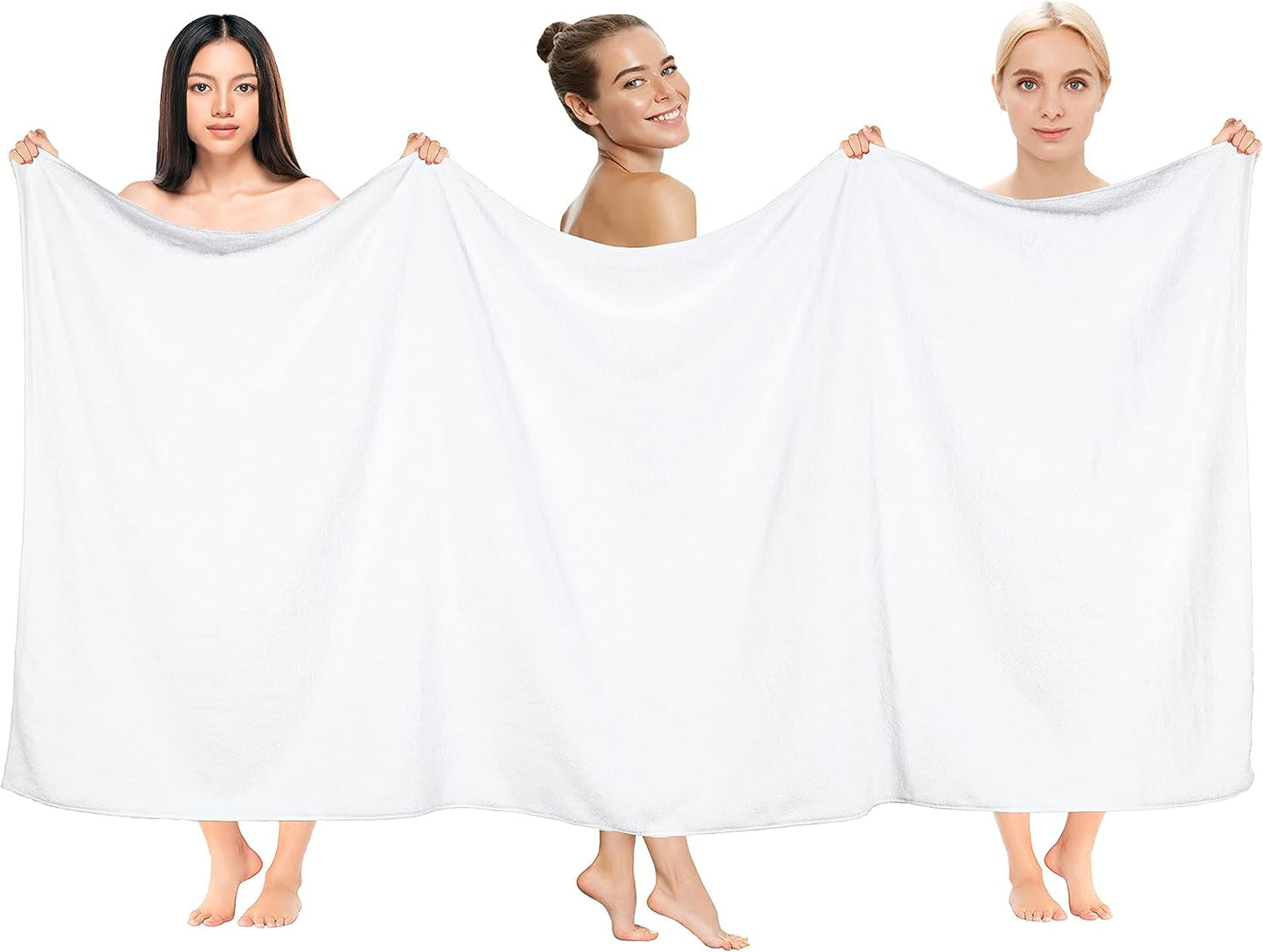 Cotton Paradise 6 Piece Towel Set, 100% Cotton Soft Absorbent Turkish Towels for Bathroom, 2 Bath Towels 2 Hand Towels 2 Washcloths, Beige Towel Set