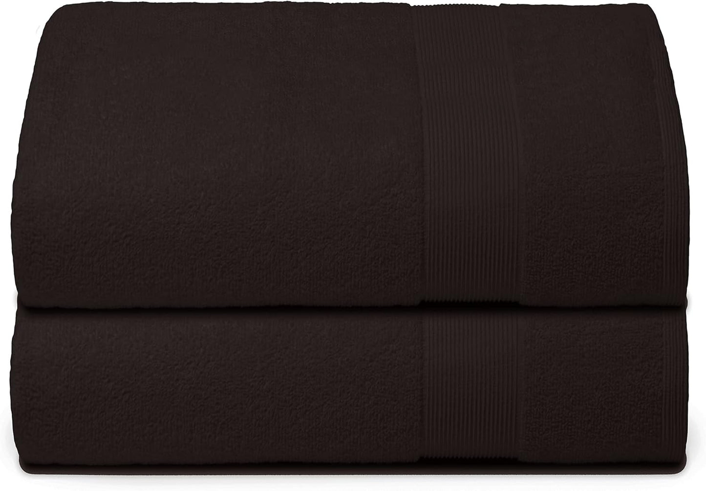 Belizzi Home 4 Pack Bath Towel Set 27x54, 100% Ring Spun Cotton, Ultra Soft Highly Absorbent Machine Washable Hotel Spa Quality Bath Towels for Bathroom, 4 Bath Towels Black