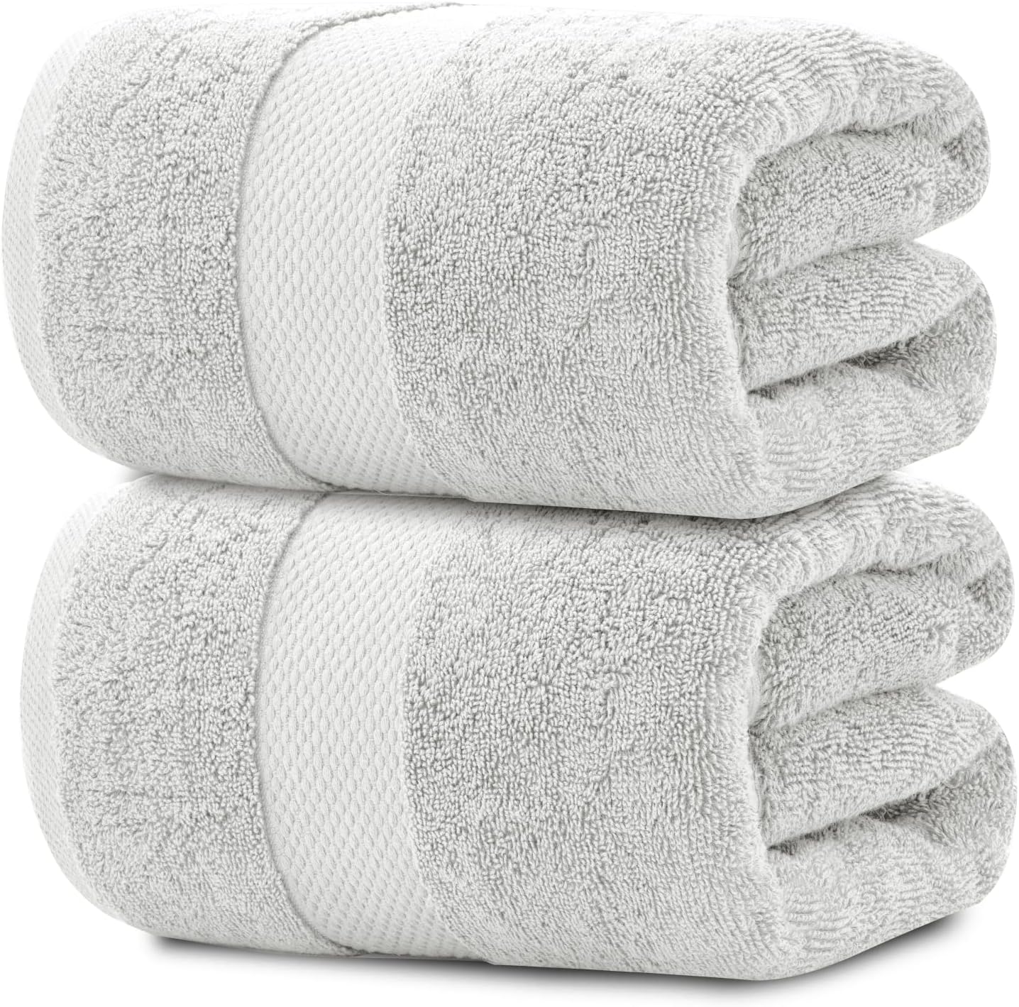 White Classic Luxury Bath Sheets Towels for Adults Extra Large 35x70 Inch - 700 GSM Turkish Cotton, Highly Absorbent | Hotel Collection | 2 Pack