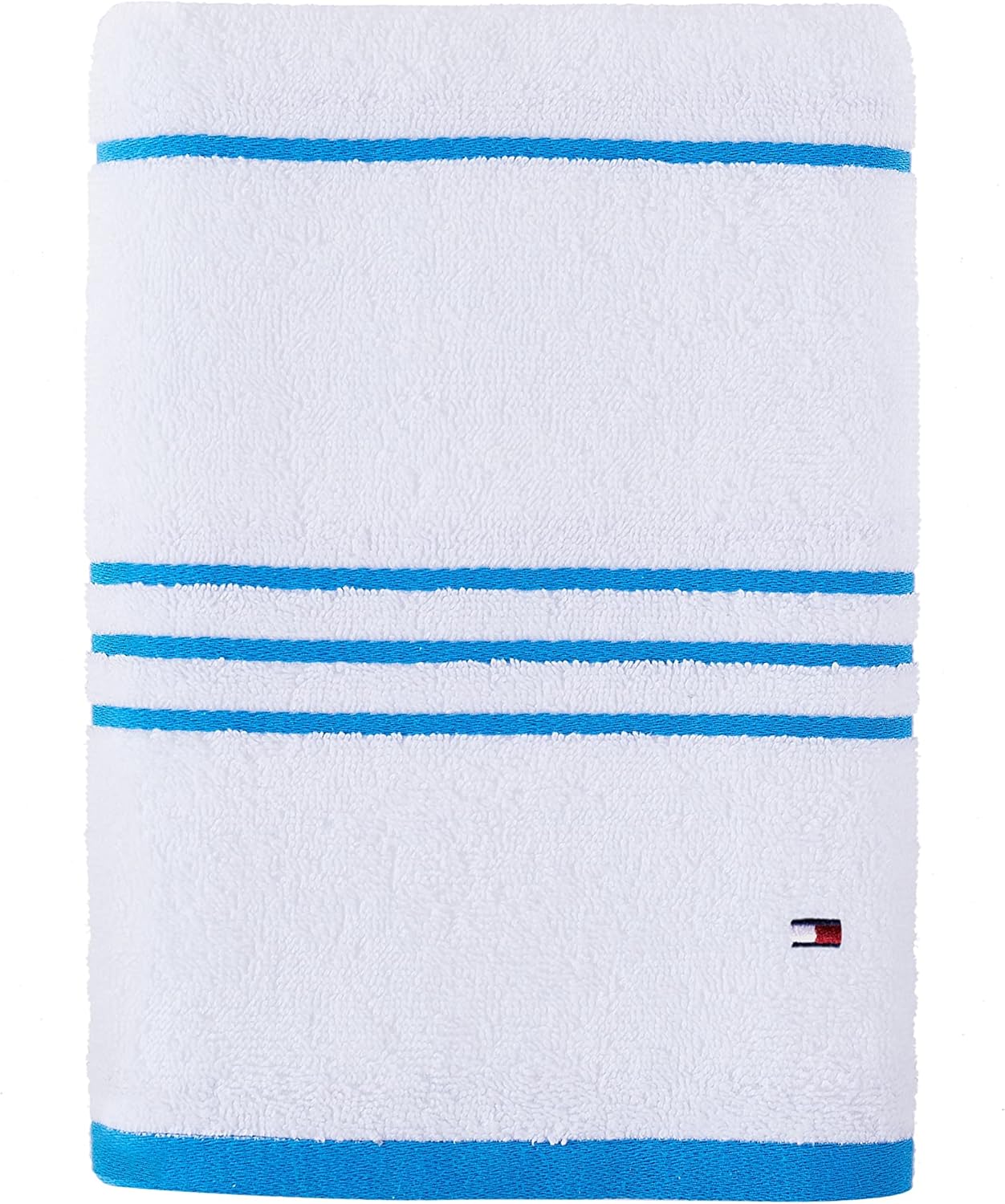 Tommy Hilfiger Modern American Solid Bath Towel, 30 X 54 Inches, 100% Cotton 574 GSM (Steel Grey)