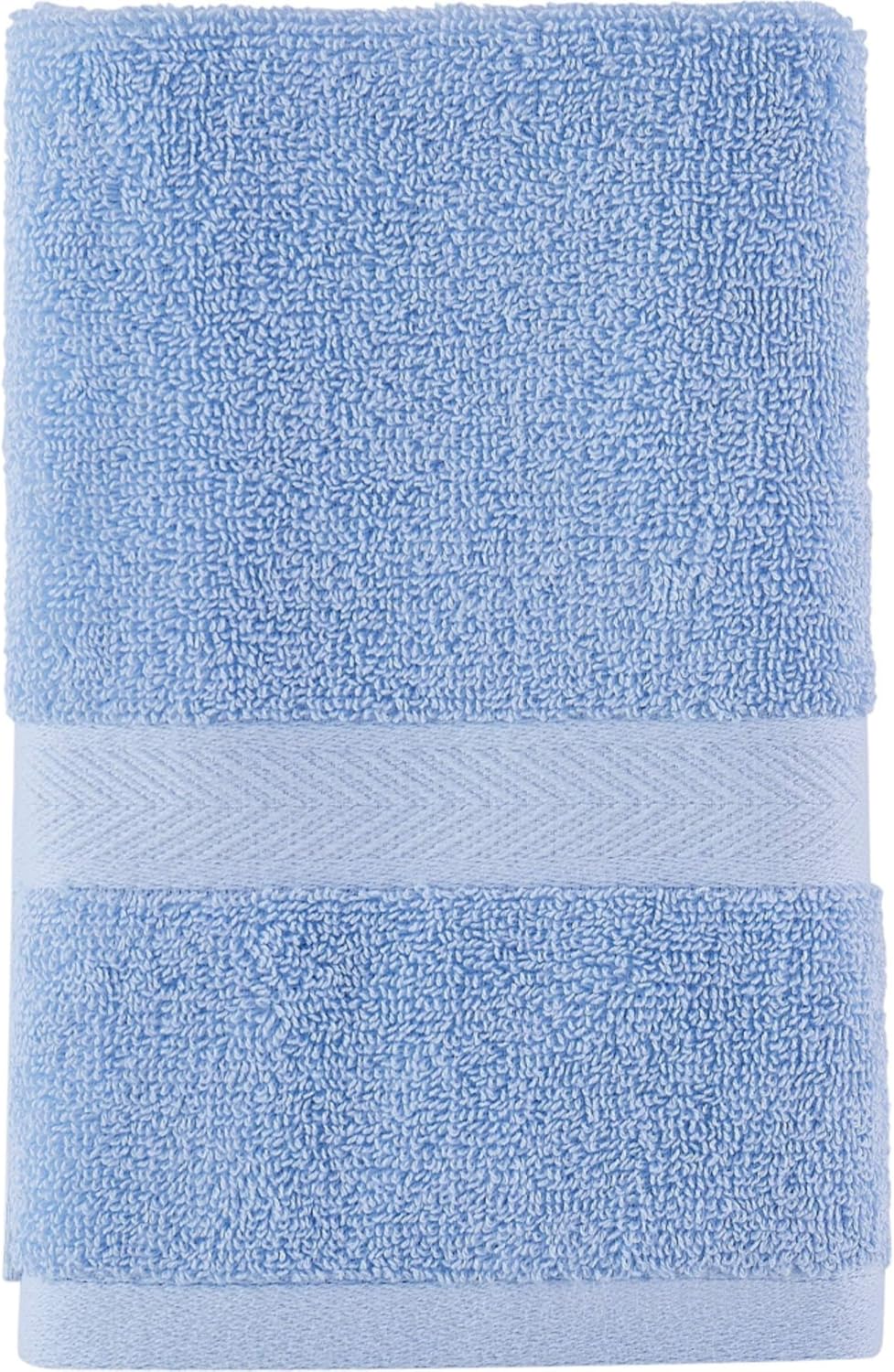 Tommy Hilfiger Modern American Solid Bath Towel, 30 X 54 Inches, 100% Cotton 574 GSM (Steel Grey)