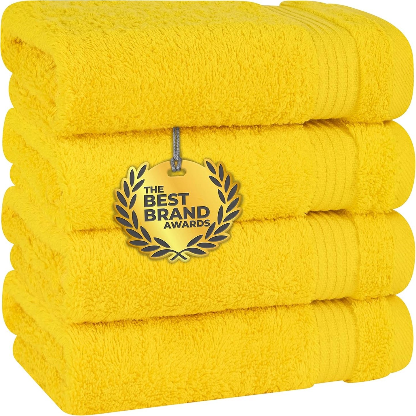 Cotton Paradise 6 Piece Towel Set, 100% Cotton Soft Absorbent Turkish Towels for Bathroom, 2 Bath Towels 2 Hand Towels 2 Washcloths, Beige Towel Set