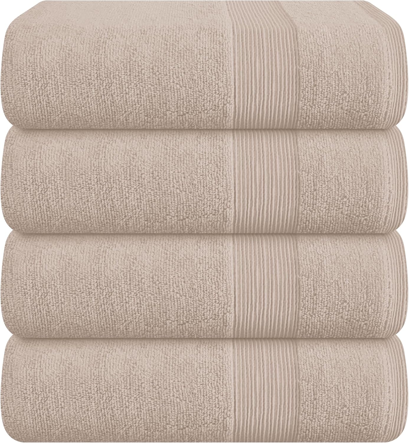 Belizzi Home 4 Pack Bath Towel Set 27x54, 100% Ring Spun Cotton, Ultra Soft Highly Absorbent Machine Washable Hotel Spa Quality Bath Towels for Bathroom, 4 Bath Towels Black