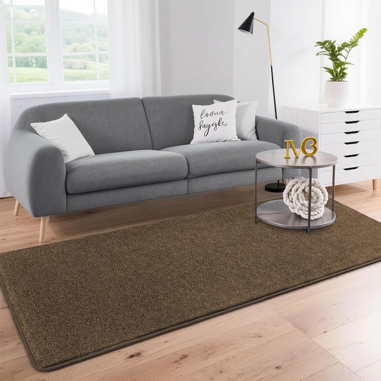 DweIke Modern Area Rugs for Living Room Bedroom, 4x6 Navy Blue Thickened Memory-Foam Throw Carpet, Super Soft Kids Boys Girls Rug, Non-Slip and Washable Carpets for Dorm Nursery Classroom Decor