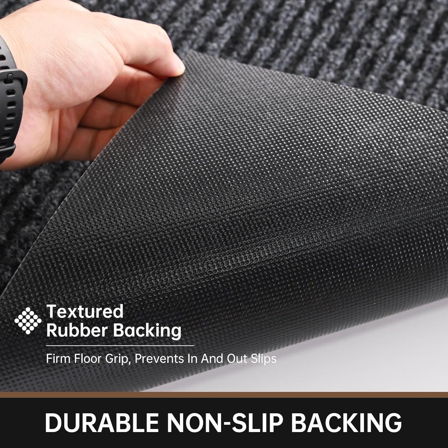 Front Door Mat, 72" x 48" Heavy Duty Indoor Outdoor Doormat, Non-Slip Welcome Mats for Entryway, Rubber Backing Low Profile Mats, Commercial Door Mats