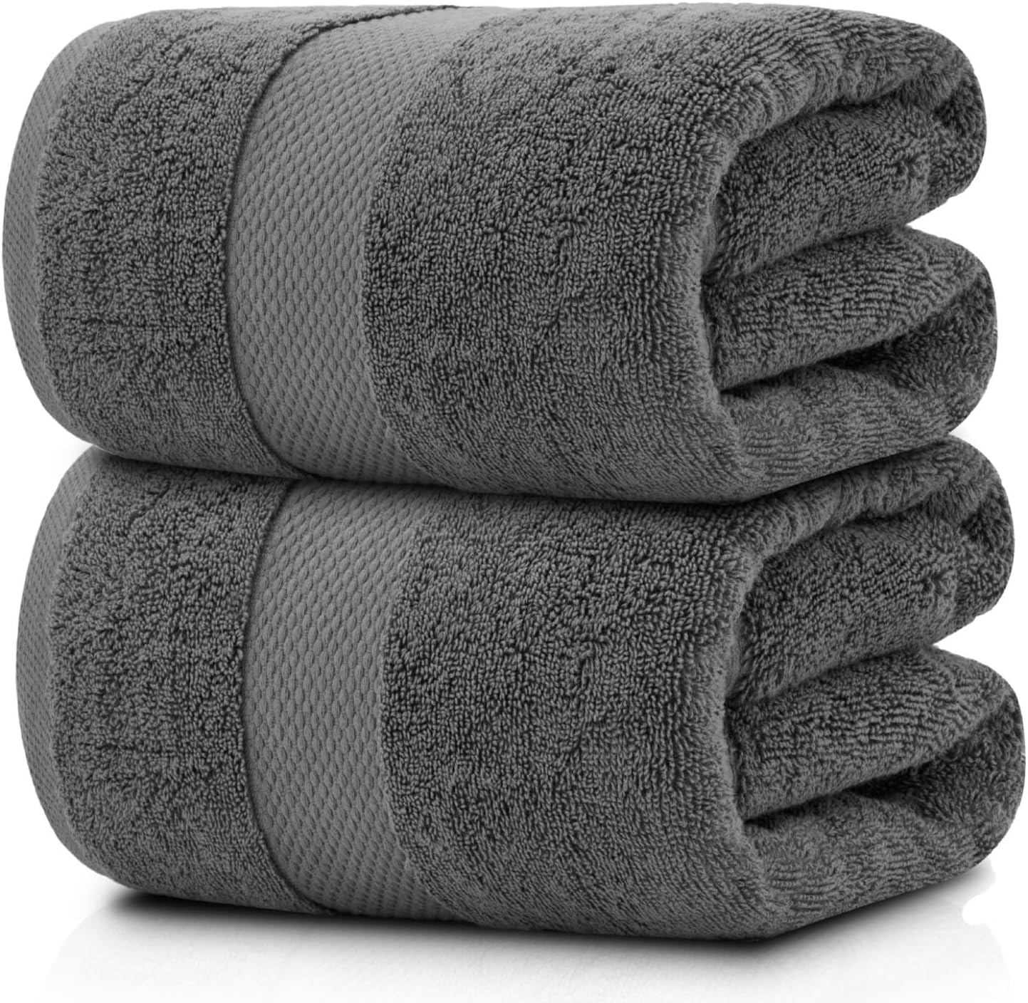 White Classic Luxury Bath Sheets Towels for Adults Extra Large 35x70 Inch - 700 GSM Turkish Cotton, Highly Absorbent | Hotel Collection | 2 Pack