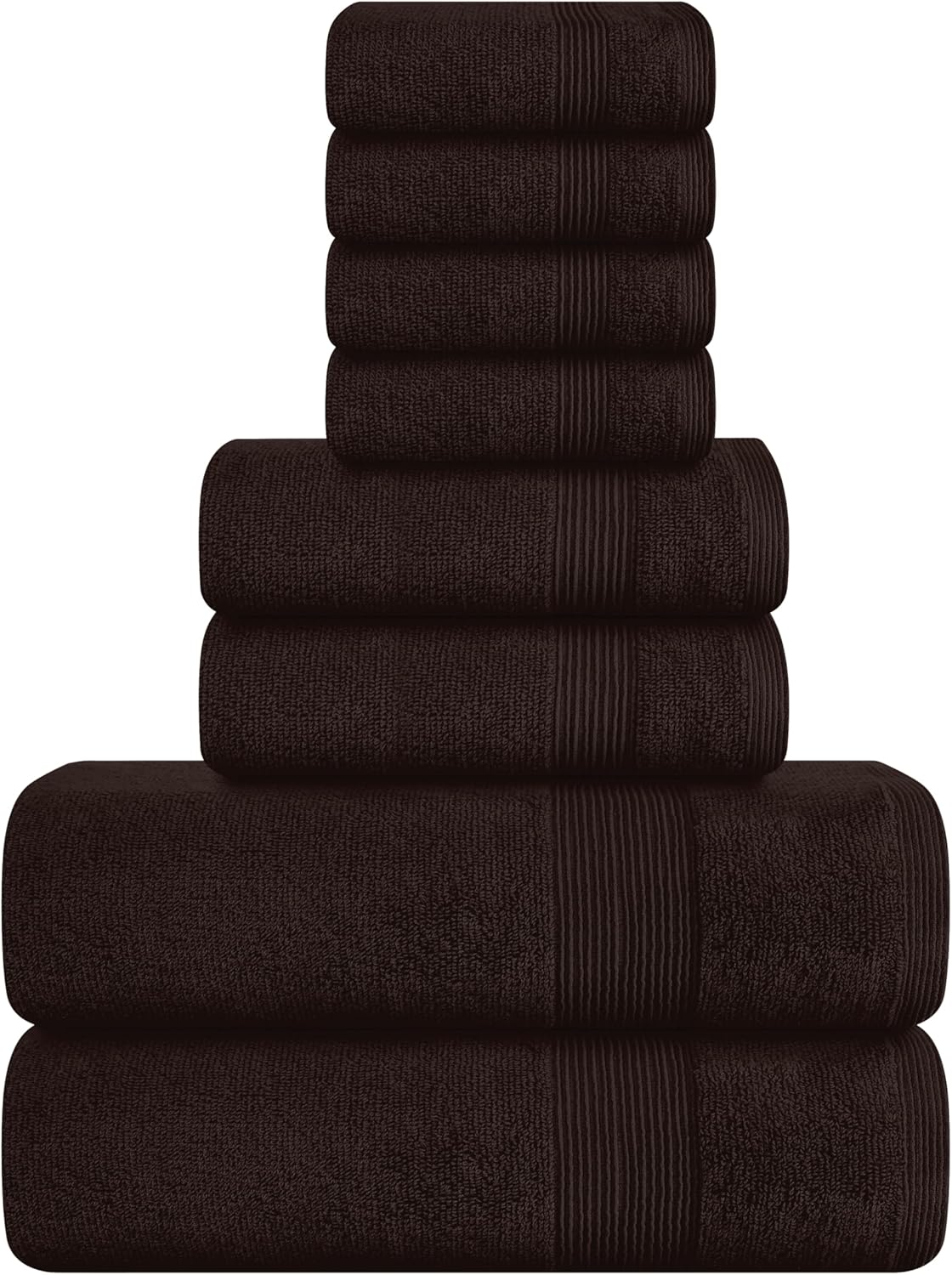 Belizzi Home 4 Pack Bath Towel Set 27x54, 100% Ring Spun Cotton, Ultra Soft Highly Absorbent Machine Washable Hotel Spa Quality Bath Towels for Bathroom, 4 Bath Towels Black