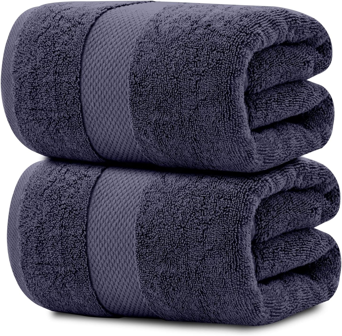White Classic Luxury Bath Sheets Towels for Adults Extra Large 35x70 Inch - 700 GSM Turkish Cotton, Highly Absorbent | Hotel Collection | 2 Pack