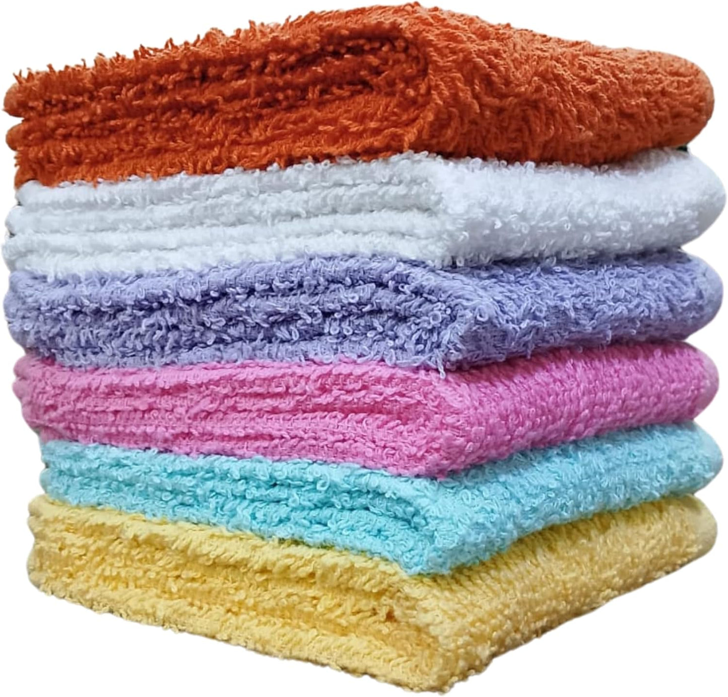 Towel and Linen Mart 100% Cotton 6 Pack Bath Towel Set, Quick Dry, Super Absorbent, Light Weight, Soft, (27 x 54 Pack of 6) Beige, White, Grey, Sky Blue, SAGE Green, Navy