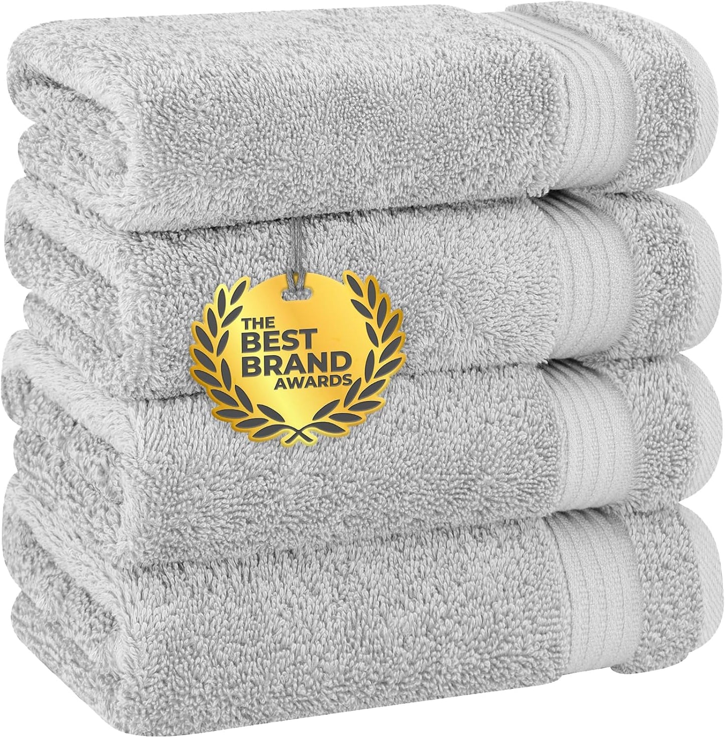 Cotton Paradise 6 Piece Towel Set, 100% Cotton Soft Absorbent Turkish Towels for Bathroom, 2 Bath Towels 2 Hand Towels 2 Washcloths, Beige Towel Set