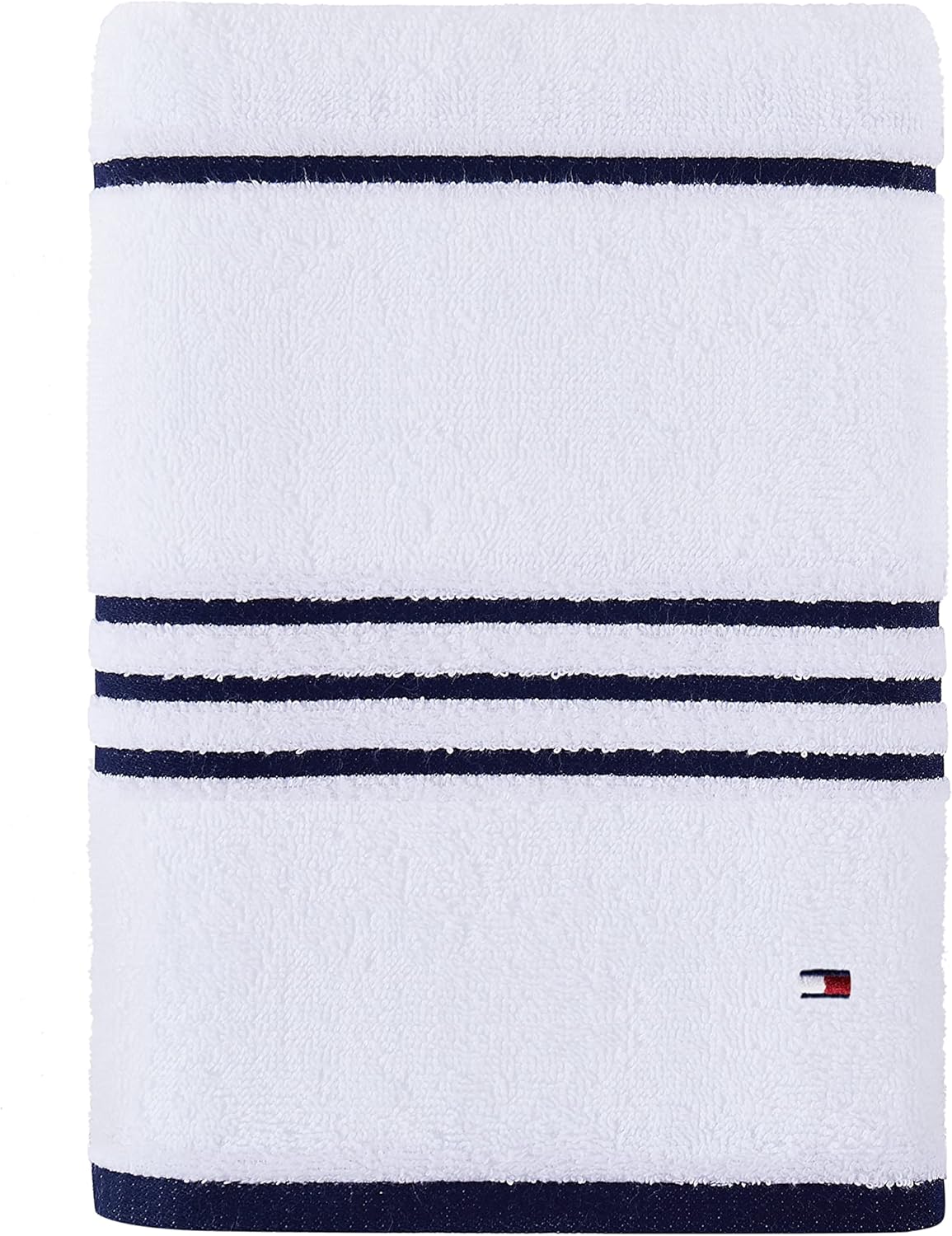 Tommy Hilfiger Modern American Solid Bath Towel, 30 X 54 Inches, 100% Cotton 574 GSM (Steel Grey)