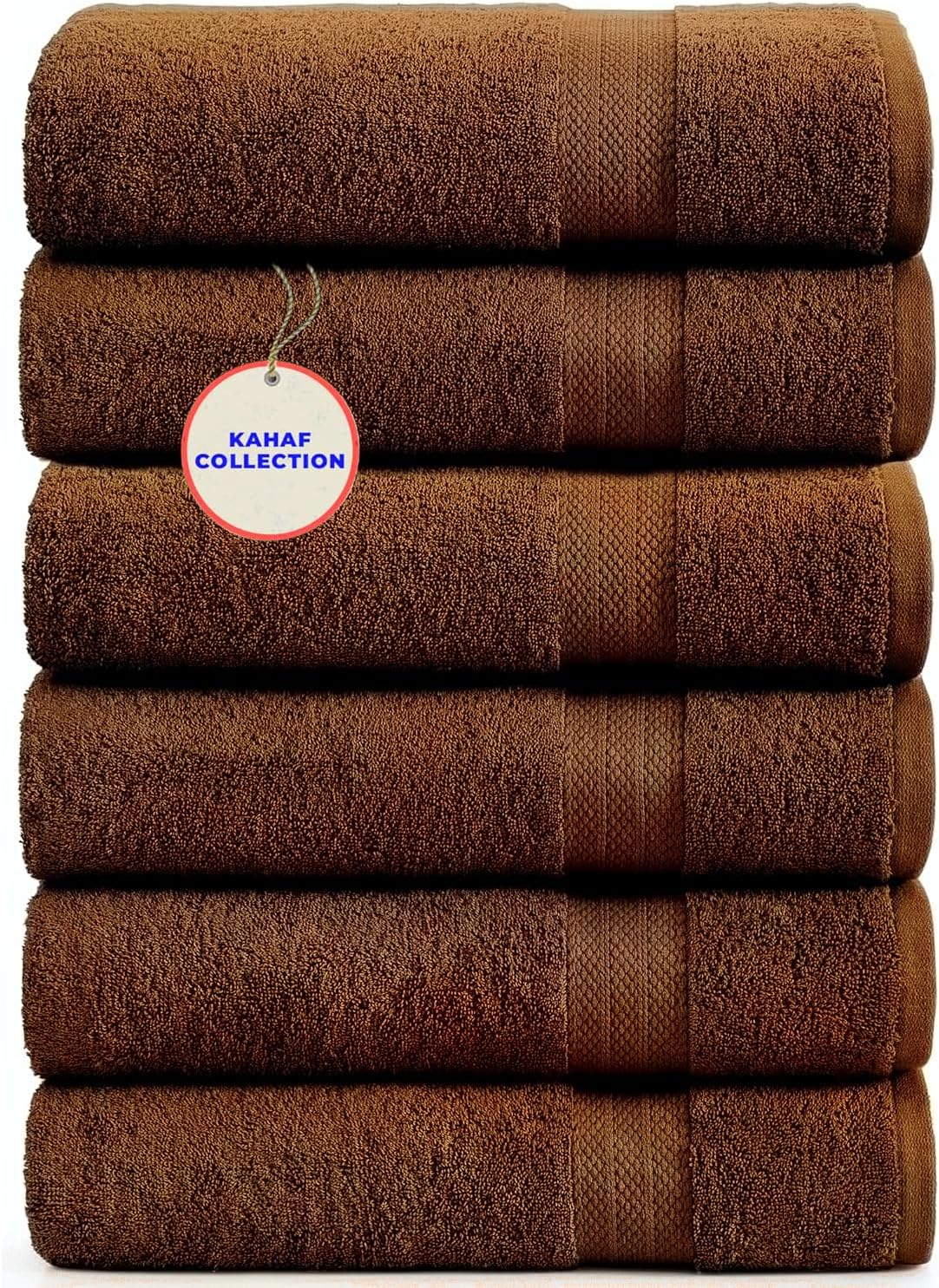 100% Cotton Bath Towels, 24x48 Pack of 6 Towels, Quick Dry, Highly Absorbent, Soft Feel Towel, Gym, Spa, Bathroom, Shower, Pool, Luxury Soft Towels (Grey, 24x48-6 Pack)