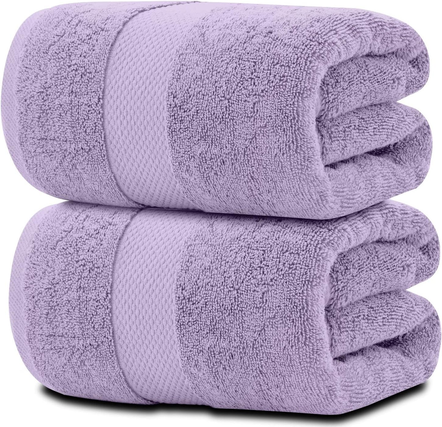 White Classic Luxury Bath Sheets Towels for Adults Extra Large 35x70 Inch - 700 GSM Turkish Cotton, Highly Absorbent | Hotel Collection | 2 Pack