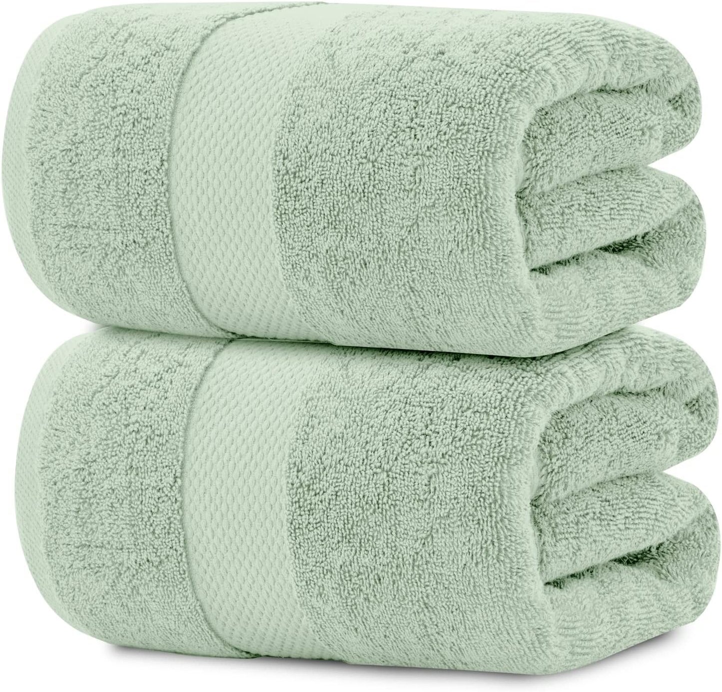 White Classic Luxury Bath Sheets Towels for Adults Extra Large 35x70 Inch - 700 GSM Turkish Cotton, Highly Absorbent | Hotel Collection | 2 Pack