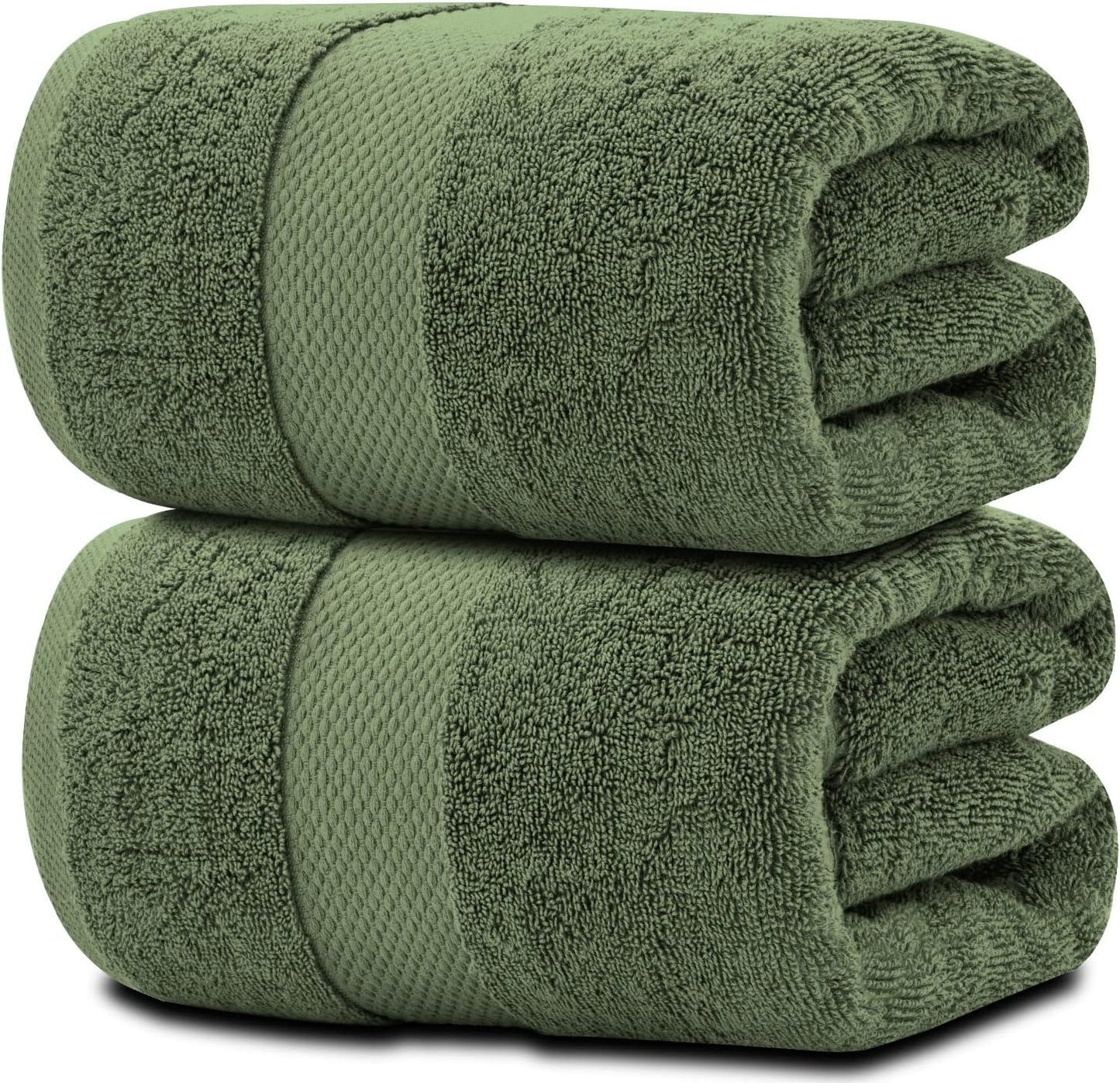 White Classic Luxury Bath Sheets Towels for Adults Extra Large 35x70 Inch - 700 GSM Turkish Cotton, Highly Absorbent | Hotel Collection | 2 Pack