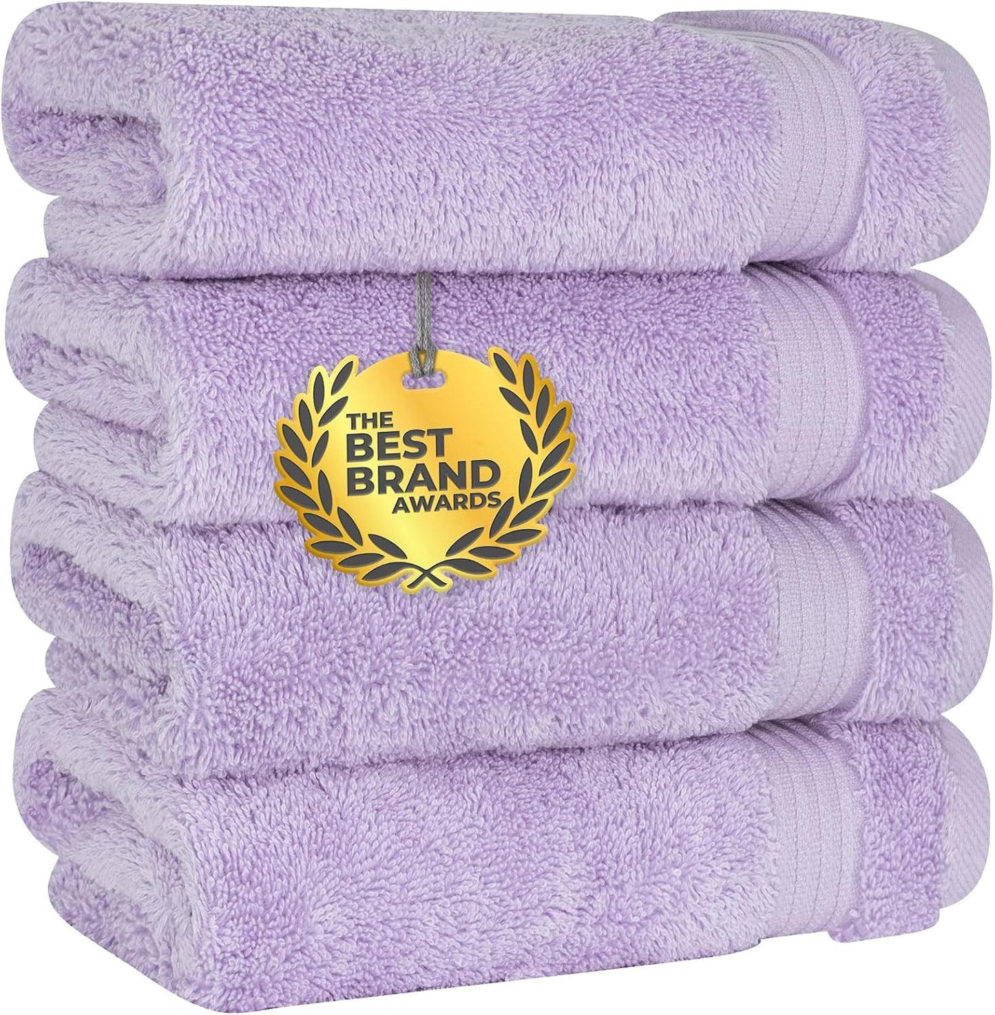 Cotton Paradise 6 Piece Towel Set, 100% Cotton Soft Absorbent Turkish Towels for Bathroom, 2 Bath Towels 2 Hand Towels 2 Washcloths, Beige Towel Set