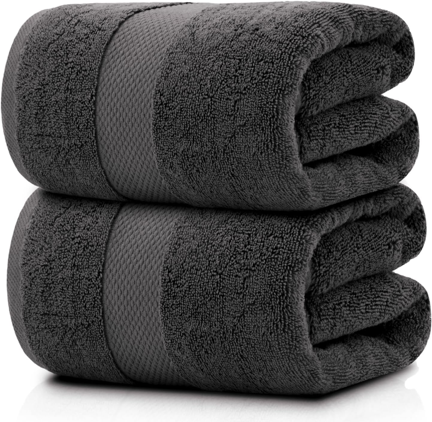 White Classic Luxury Bath Sheets Towels for Adults Extra Large 35x70 Inch - 700 GSM Turkish Cotton, Highly Absorbent | Hotel Collection | 2 Pack